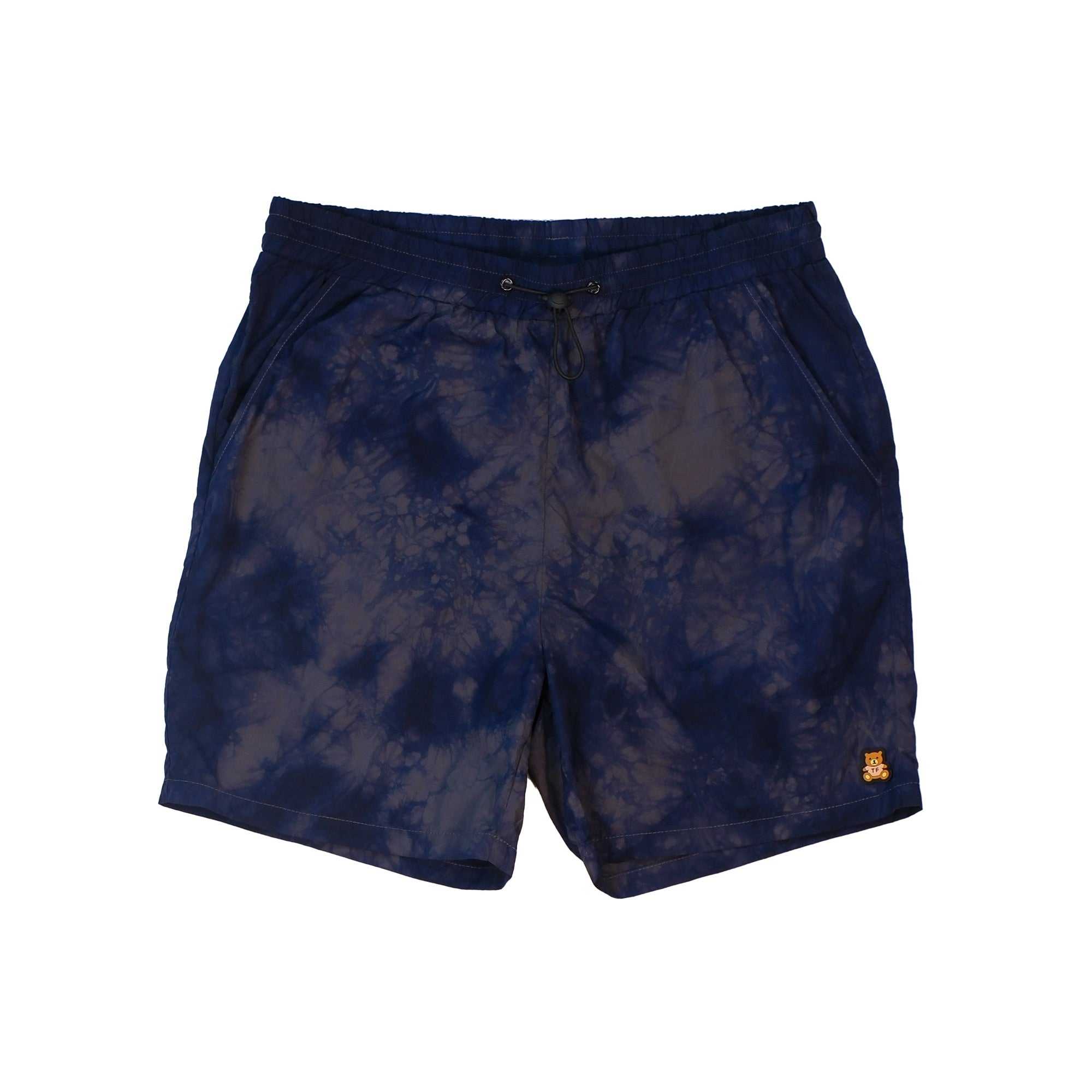 Navy Teddy Fresh Overdye Shorts | 1674PQAWM