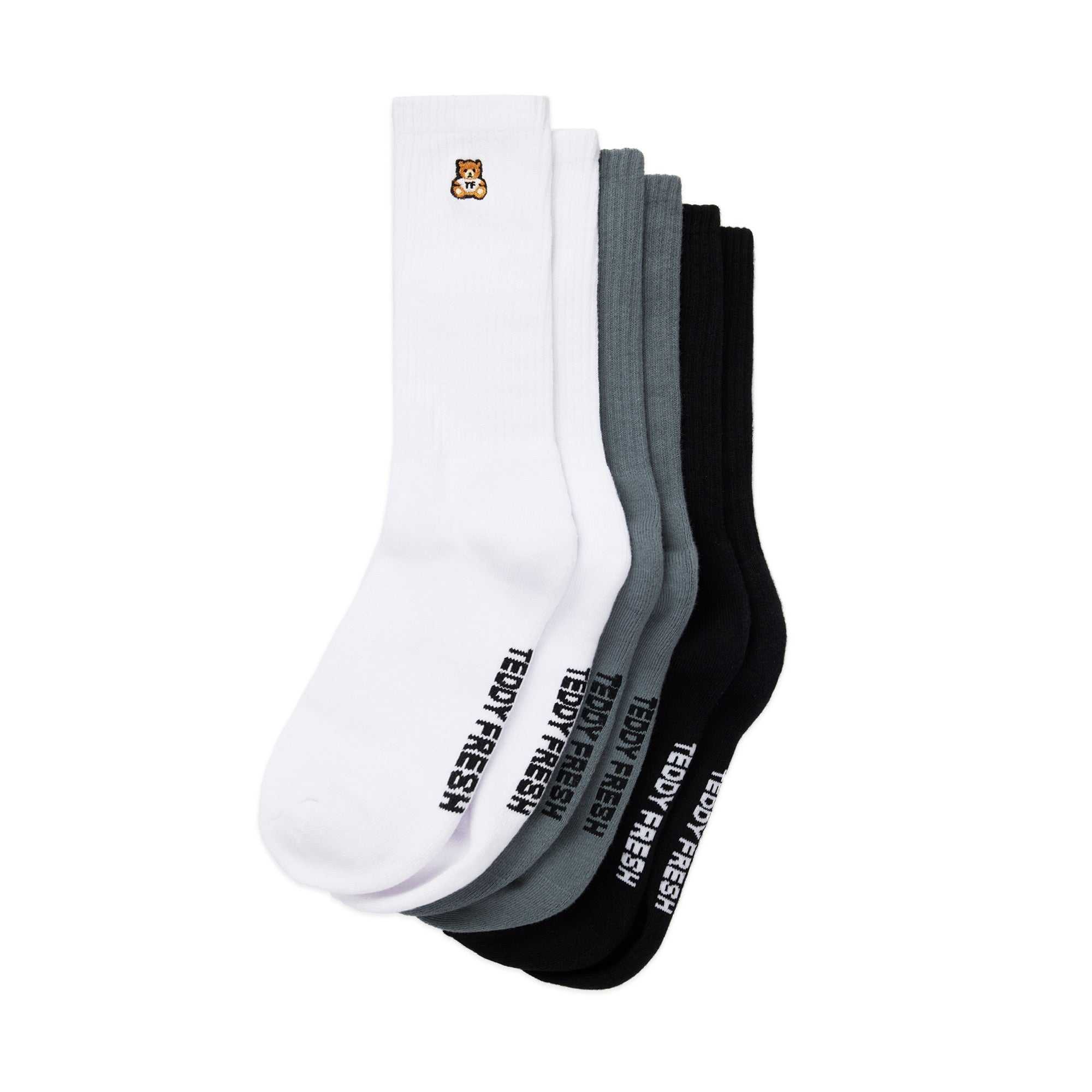 Neutral Teddy Fresh Classic Tube Socks 3-Pack | 8413BJWNP