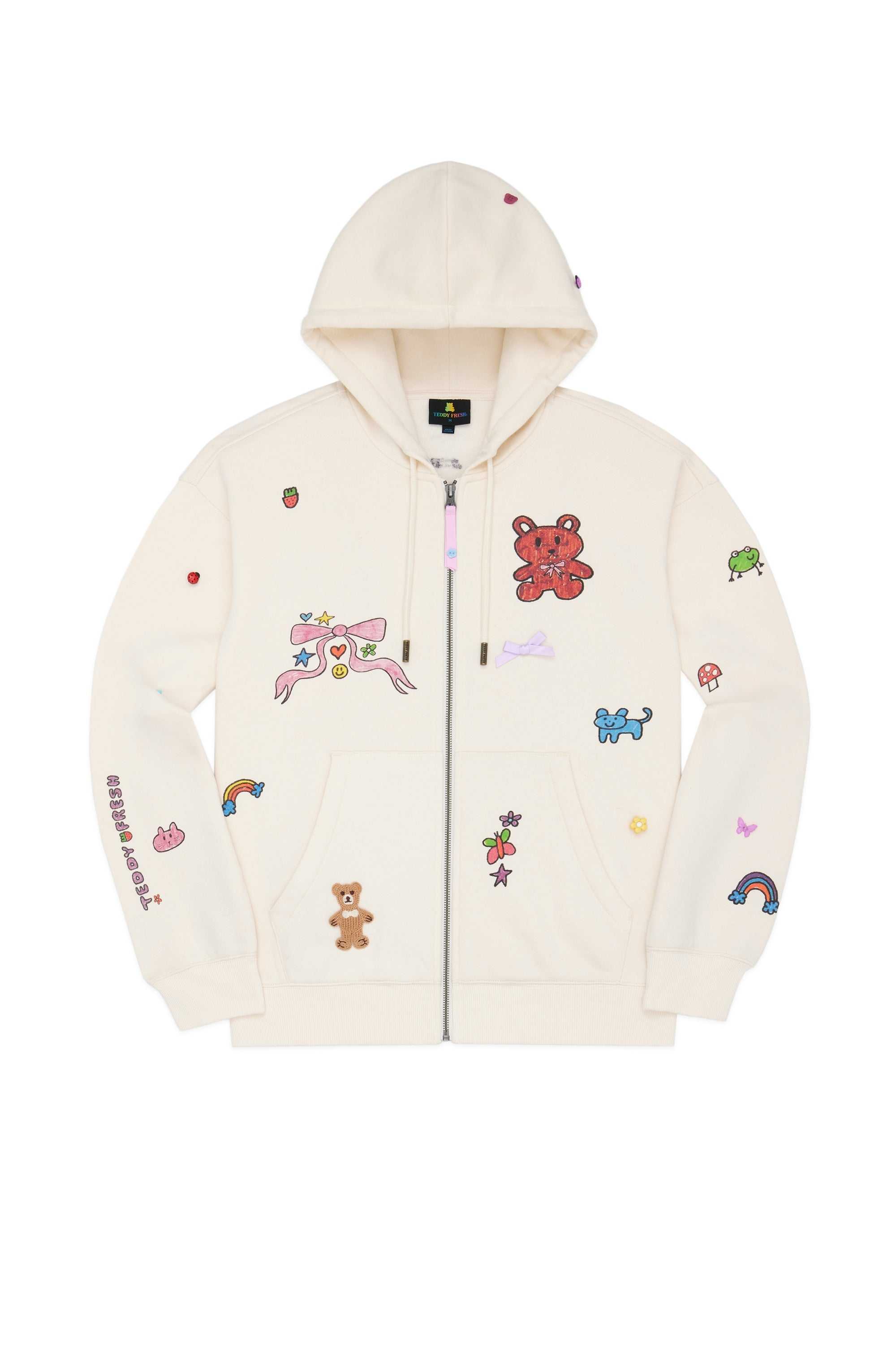 Off White Teddy Fresh TF x Blo_oberry Little Charms Hoodie | 8327VQSNT