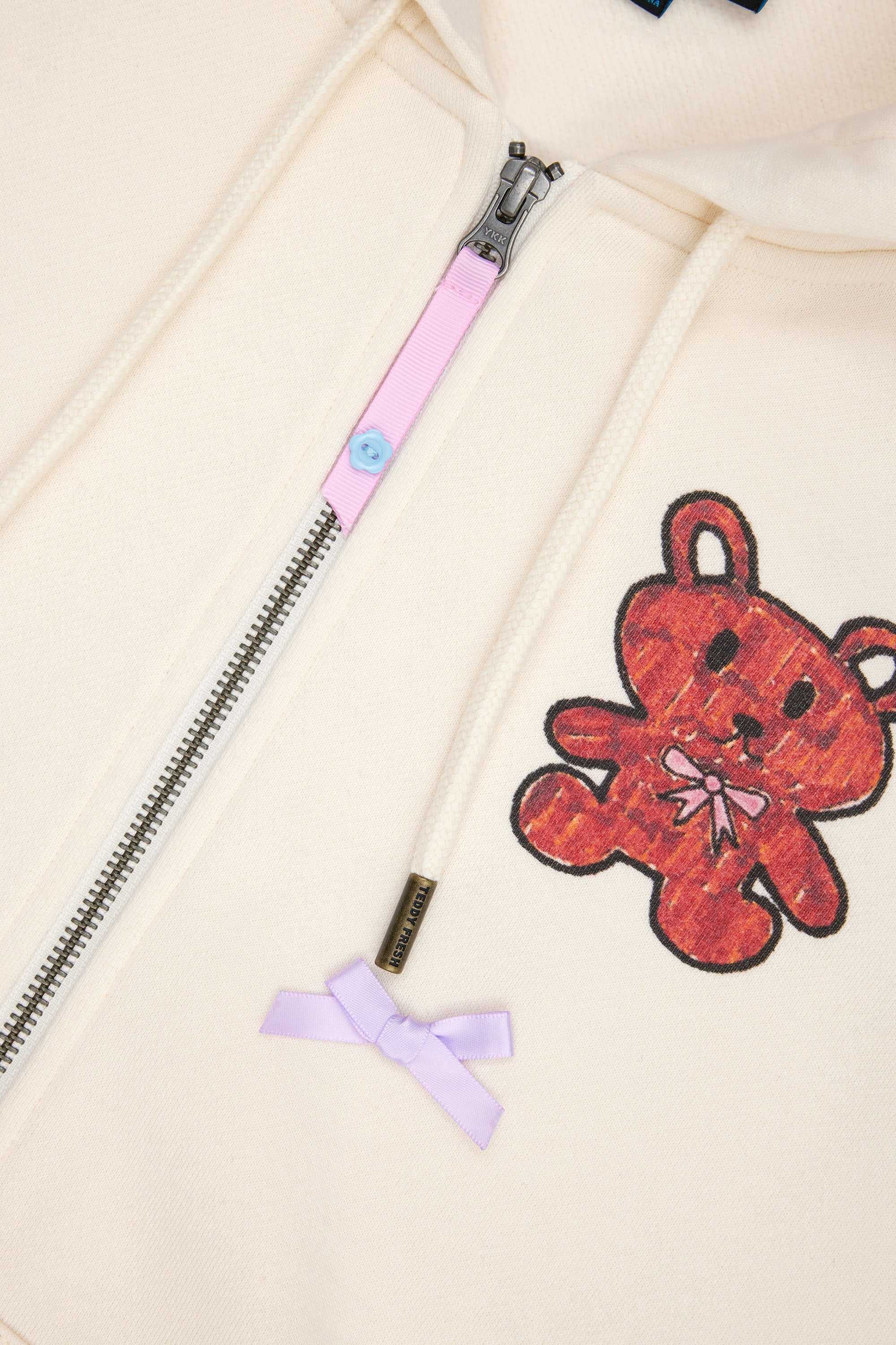 Off White Teddy Fresh TF x Blo_oberry Little Charms Hoodie | 8327VQSNT