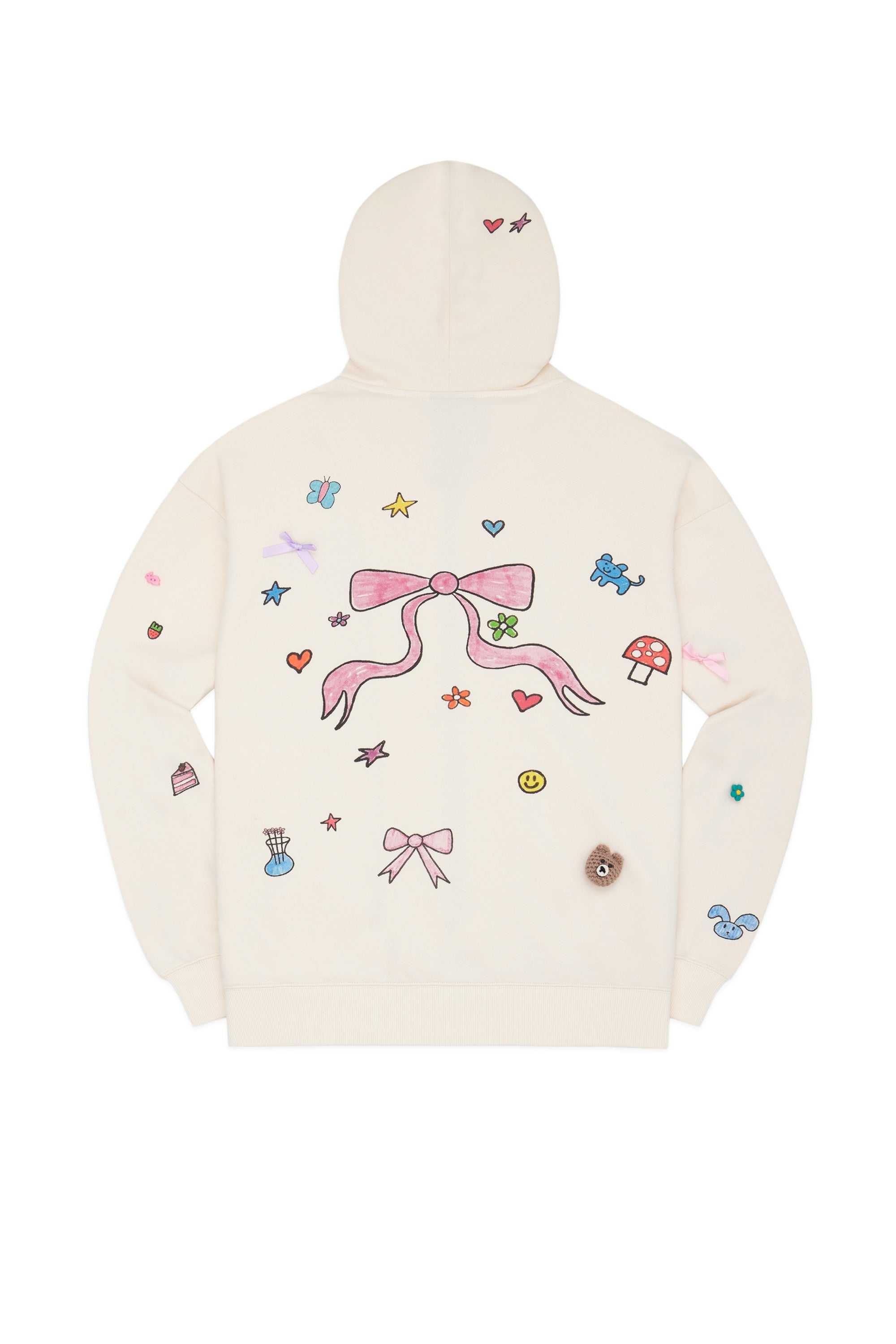 Off White Teddy Fresh TF x Blo_oberry Little Charms Hoodie | 8327VQSNT