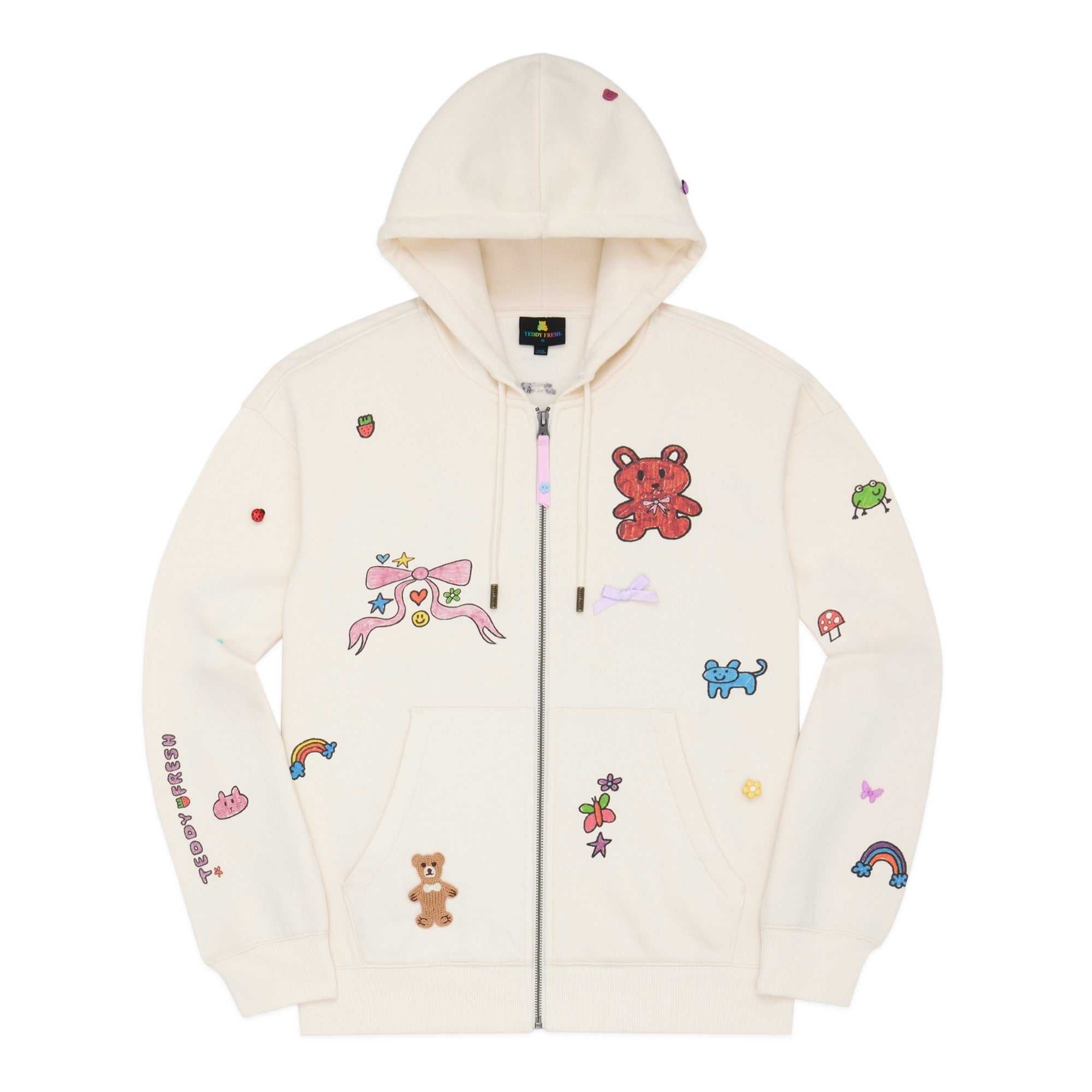 Off White Teddy Fresh TF x Blo_oberry Little Charms Hoodie | 8327VQSNT