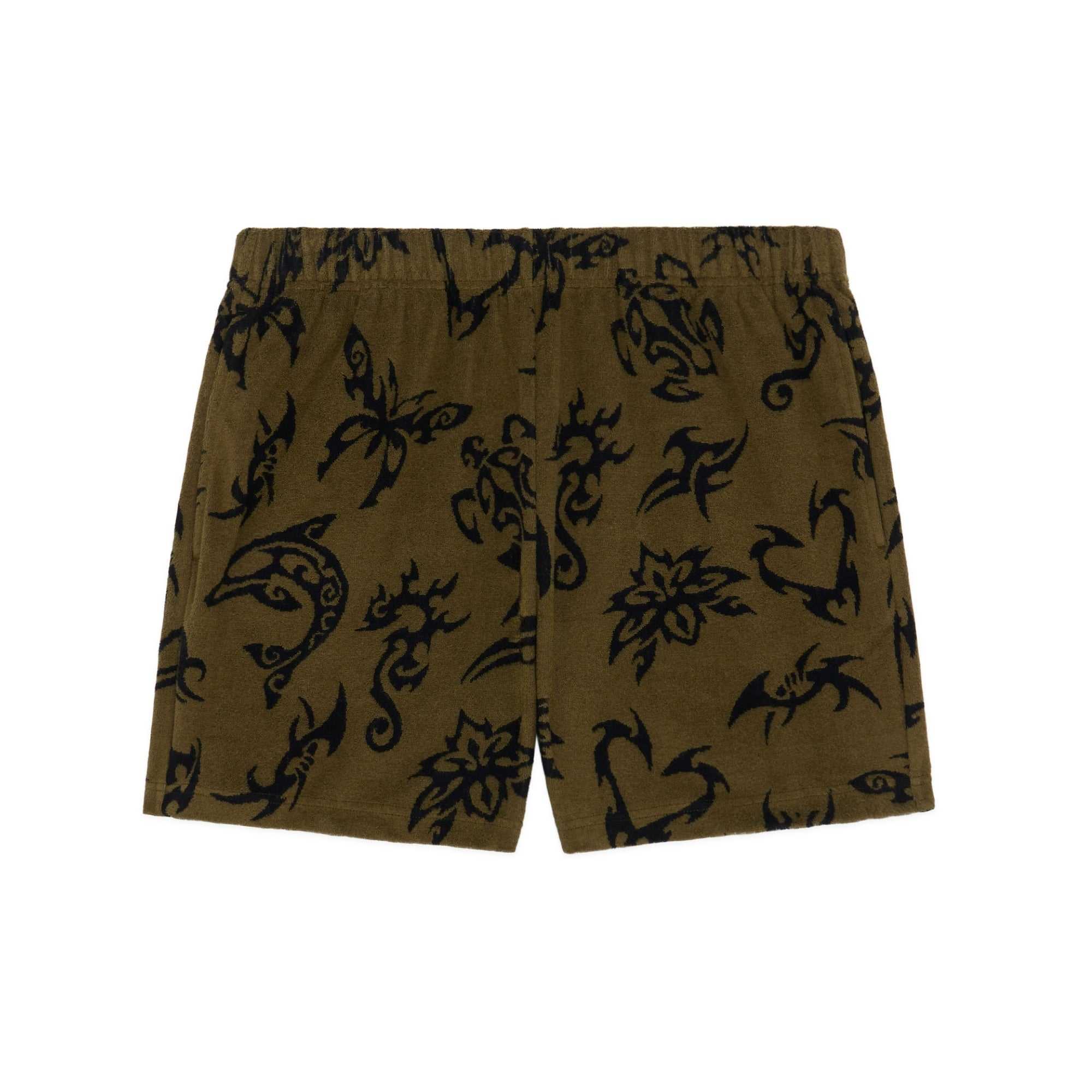 Olive Teddy Fresh Souvenir Terry Shorts | 3248INHCL