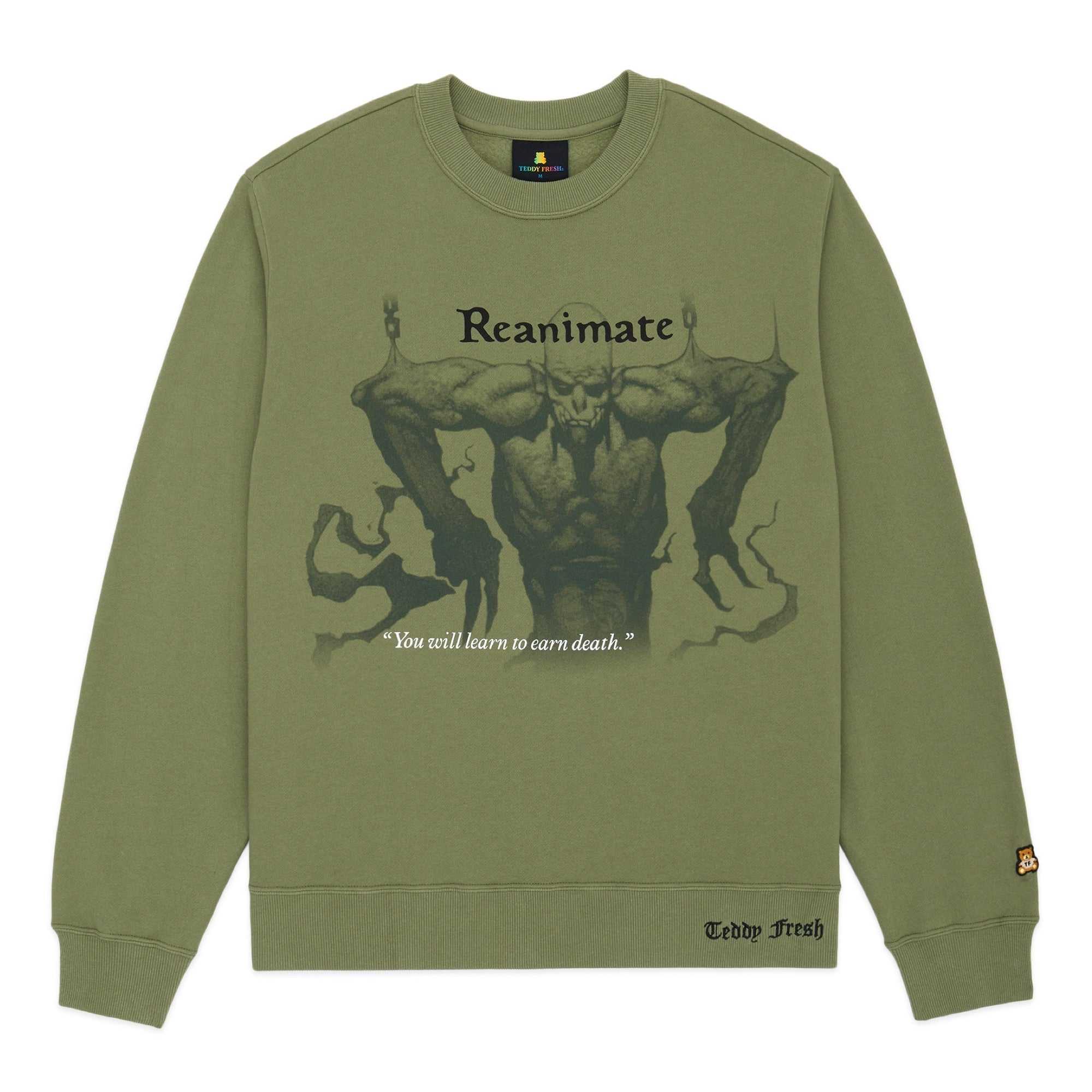 Olive Teddy Fresh TF x Magic: The Gathering Reanimate Sweatshirt | 4632XYVDE