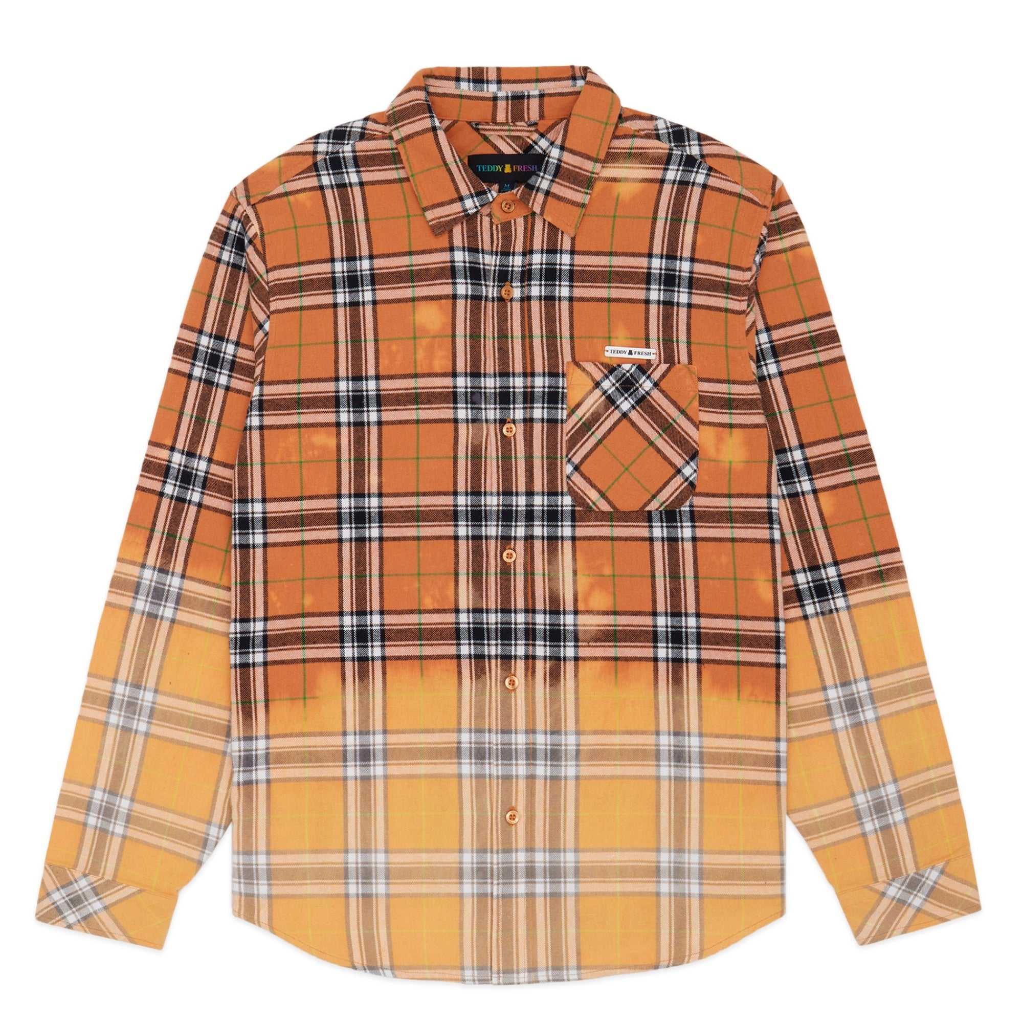 Orange Teddy Fresh Bleached Flannel Shirt | 6390HXSZA