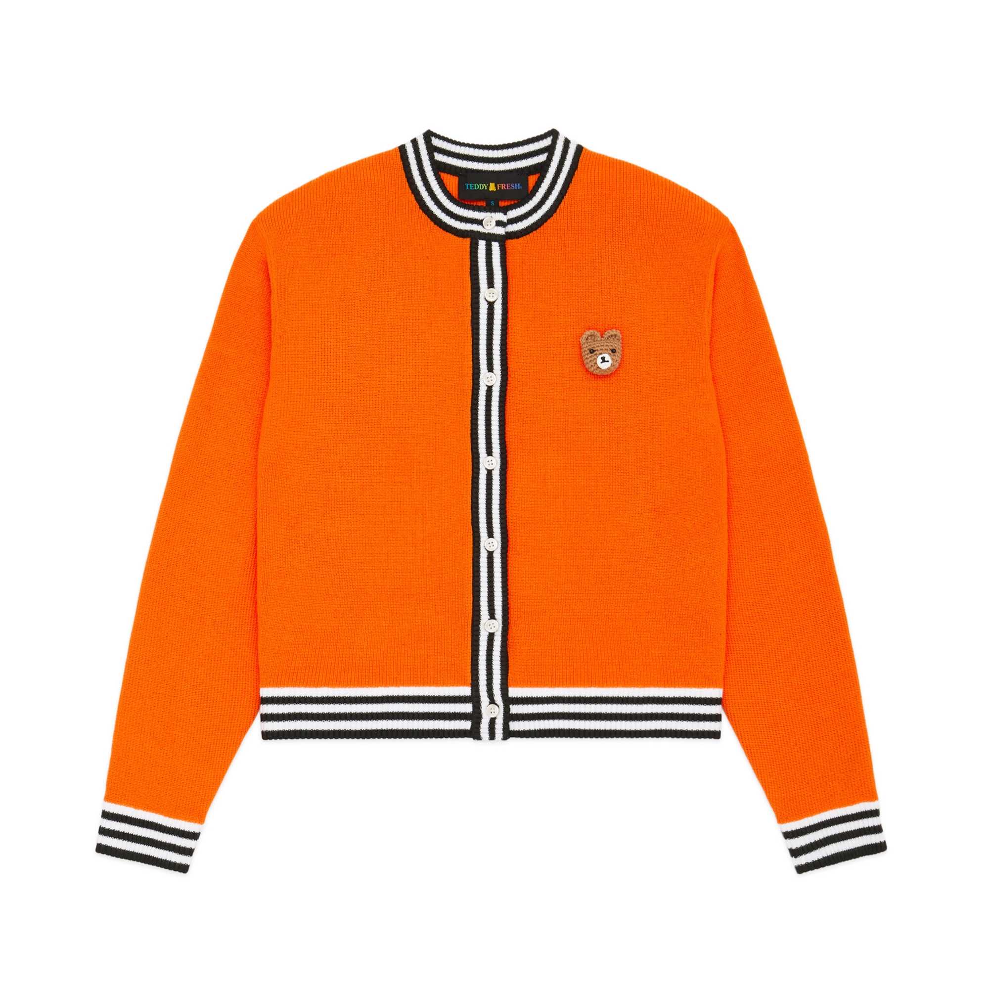 Orange Teddy Fresh Recycled Sweater Bear Cardigan | 6130YWIVT