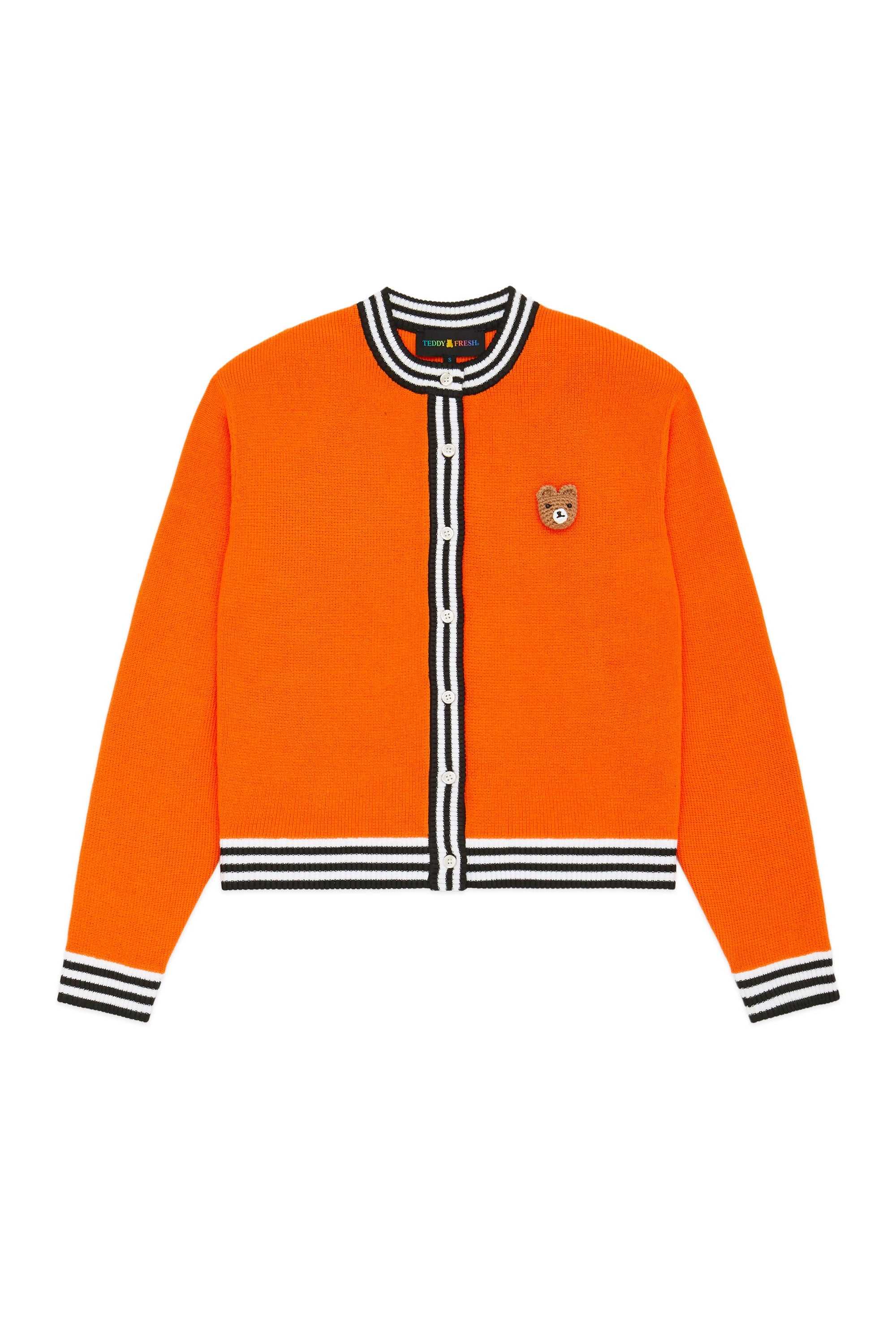 Orange Teddy Fresh Recycled Sweater Bear Cardigan | 6130YWIVT