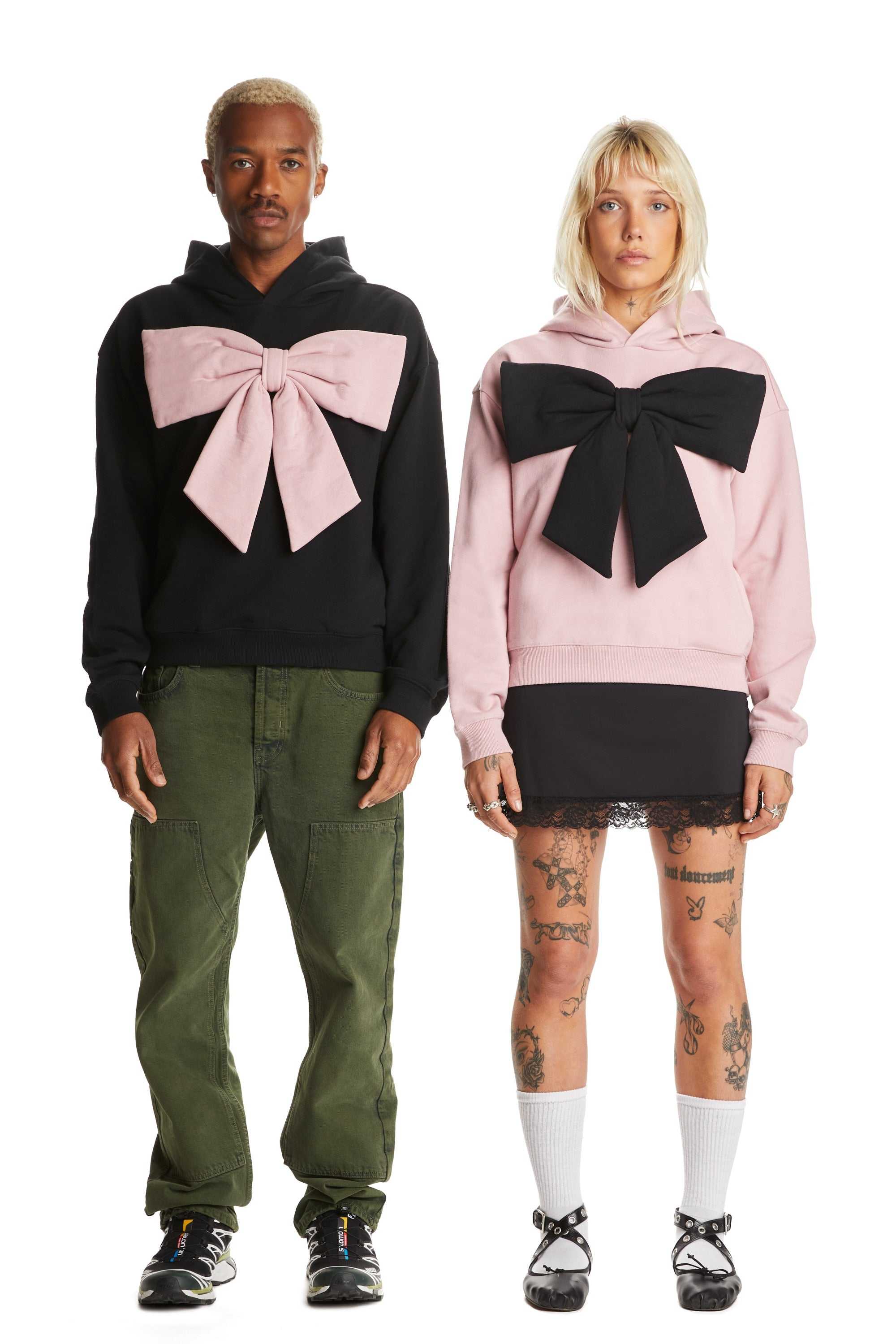 Pink Teddy Fresh Big Bow Hoodie | 1460AZDEJ