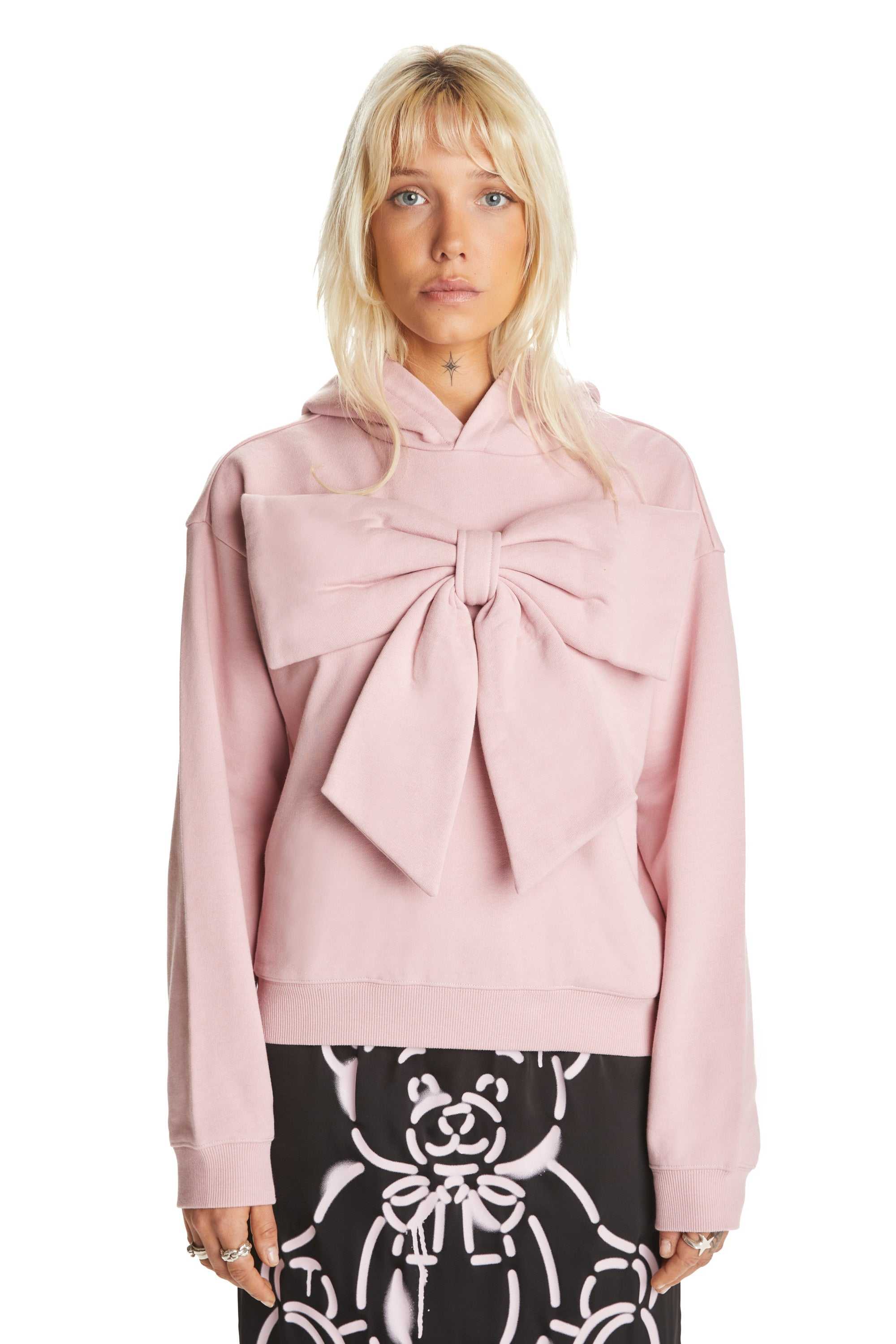 Pink Teddy Fresh Big Bow Hoodie | 1460AZDEJ