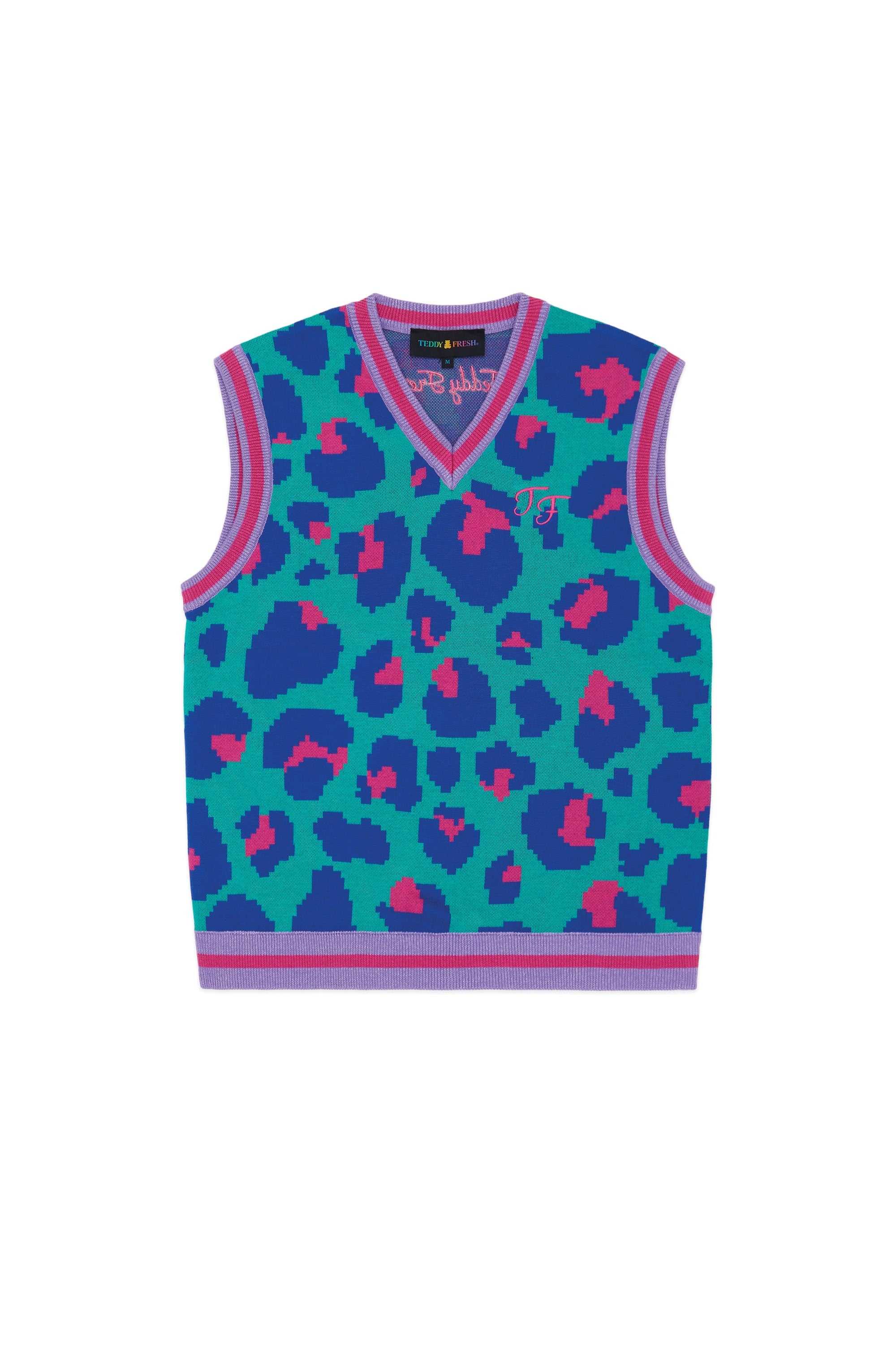 Pink Teddy Fresh Leopard Sweater Vest | 9578HVLXR