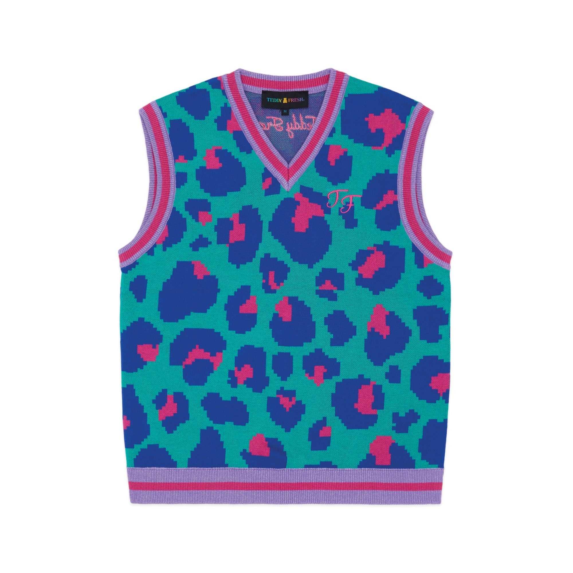 Pink Teddy Fresh Leopard Sweater Vest | 9578HVLXR