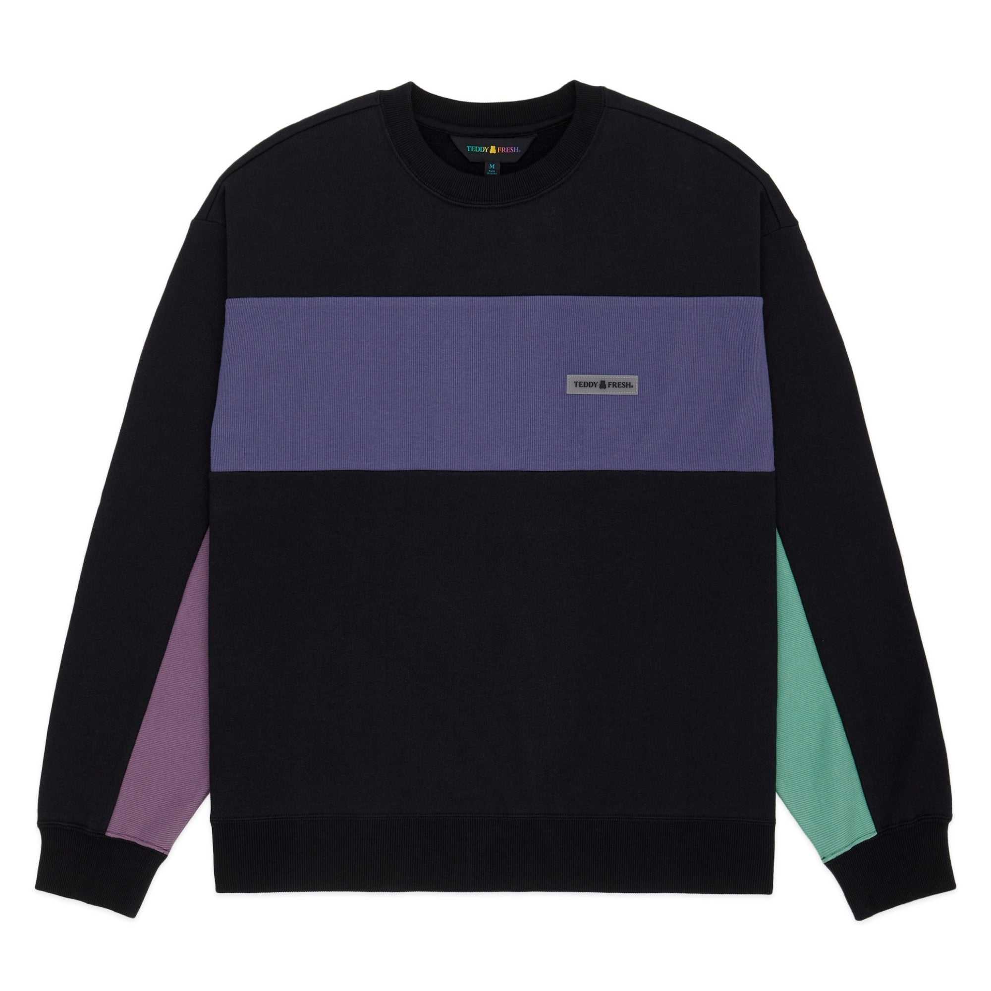 Pink Teddy Fresh Rib Block Crewneck | 4685DKANO