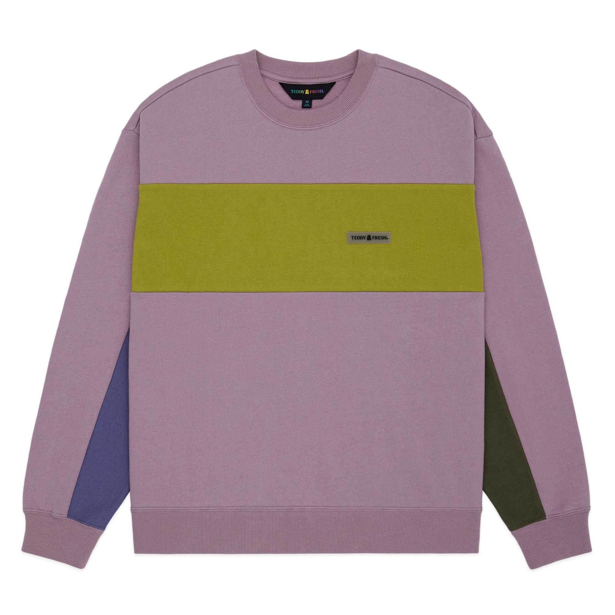 Pink Teddy Fresh Rib Block Crewneck | 4685DKANO