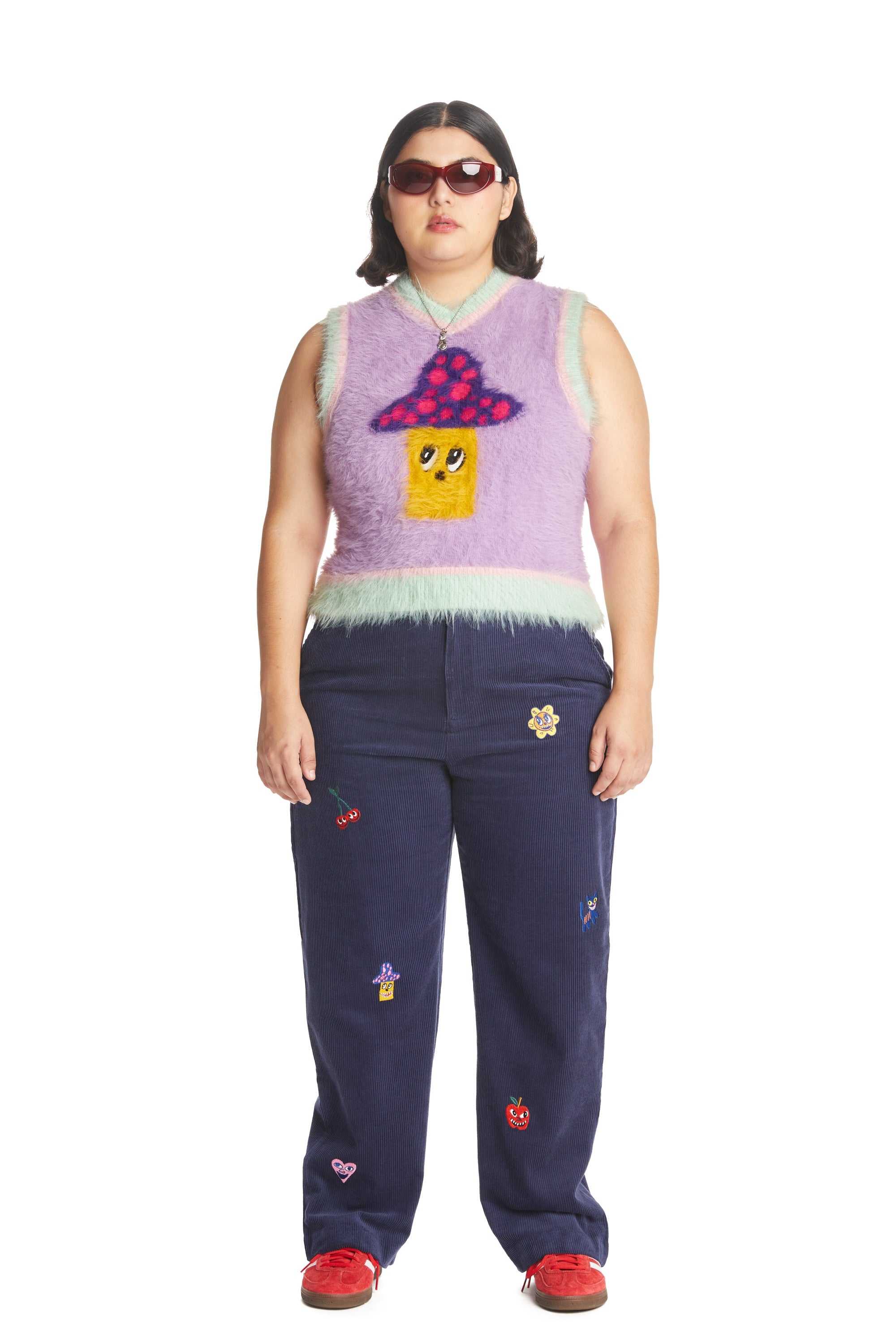 Purple Multi Teddy Fresh Fuzzy Character Vest | 6253PCGRD