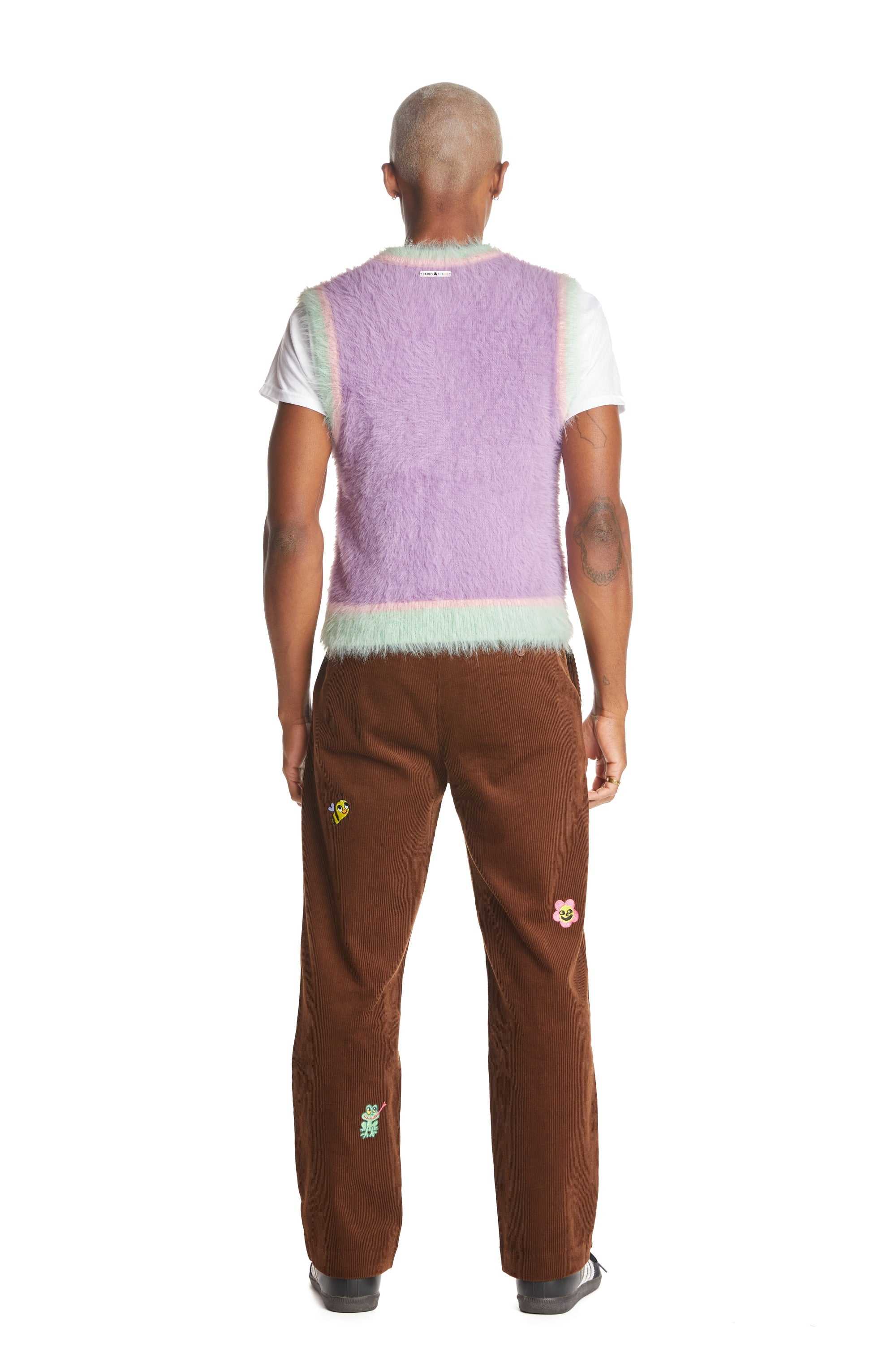 Purple Multi Teddy Fresh Fuzzy Character Vest | 6253PCGRD