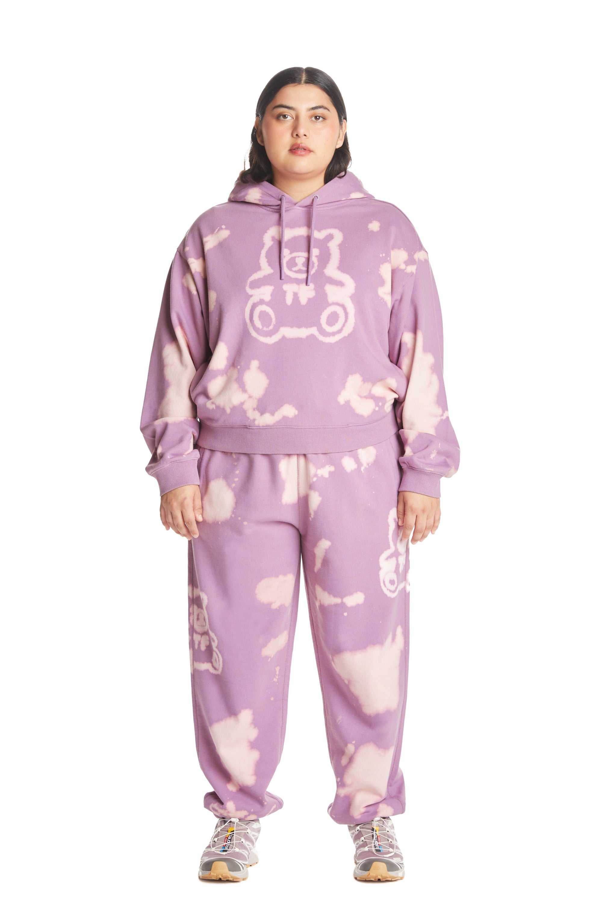 Purple Teddy Fresh Bleach Graphic Sweatpants | 0276VIYWG