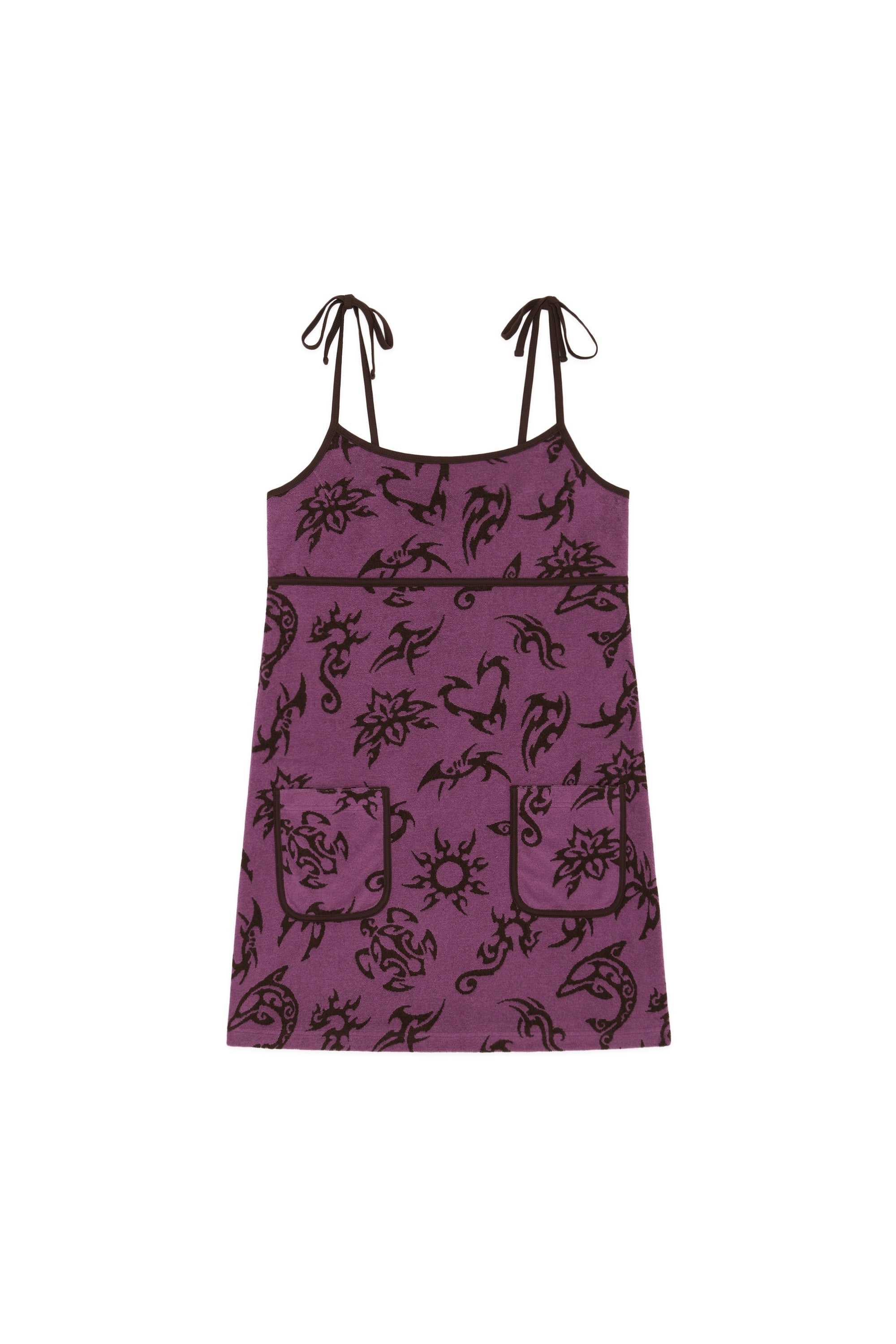 Purple Teddy Fresh Boardwalk Terry Dress | 2371JZKCQ