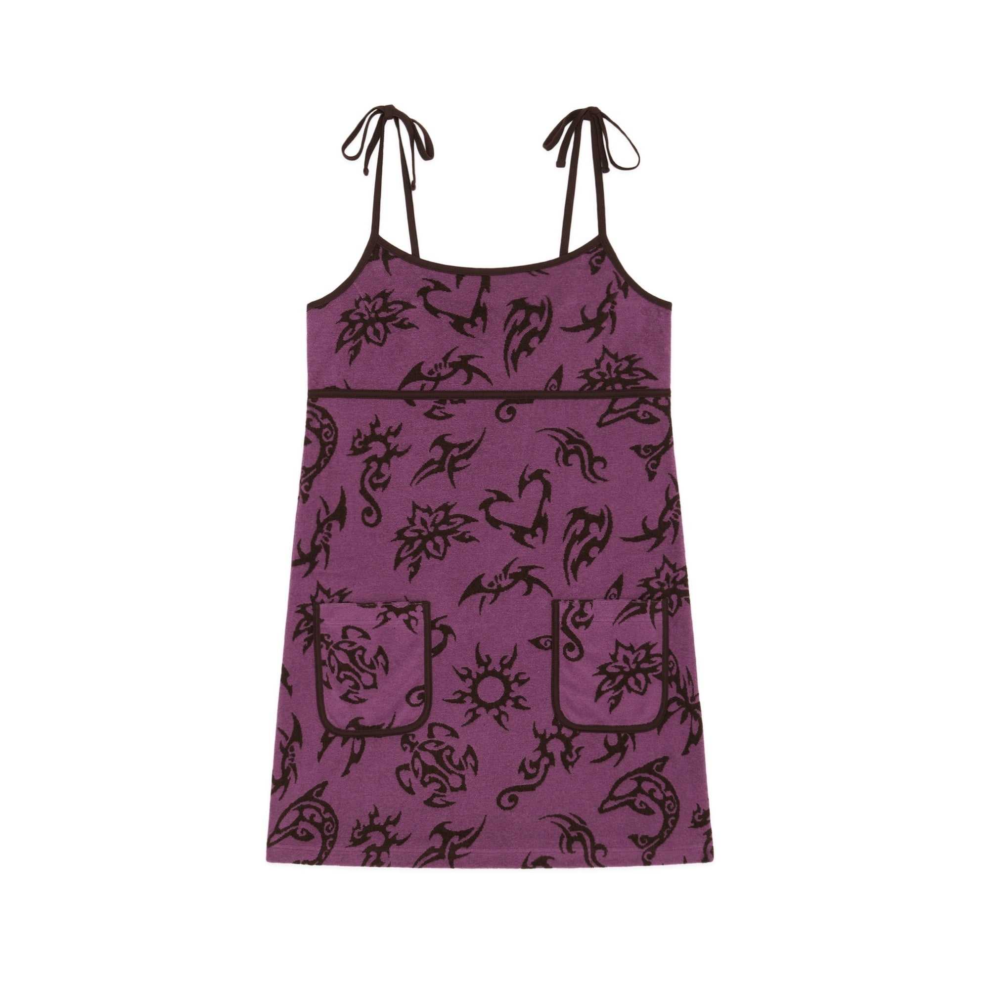 Purple Teddy Fresh Boardwalk Terry Dress | 2371JZKCQ