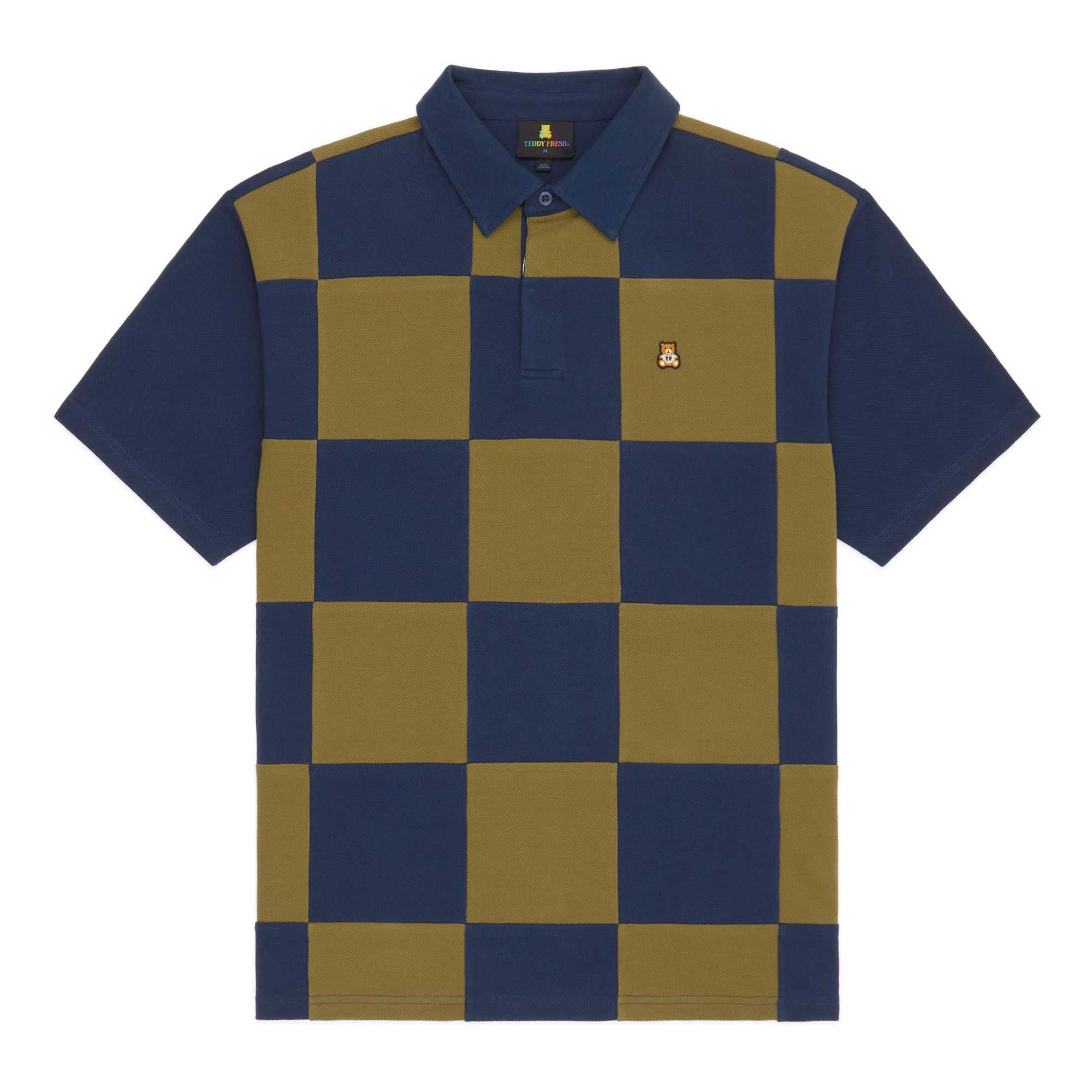 Purple Teddy Fresh Checkerboard Rugby Shirt | 5038PZFDA