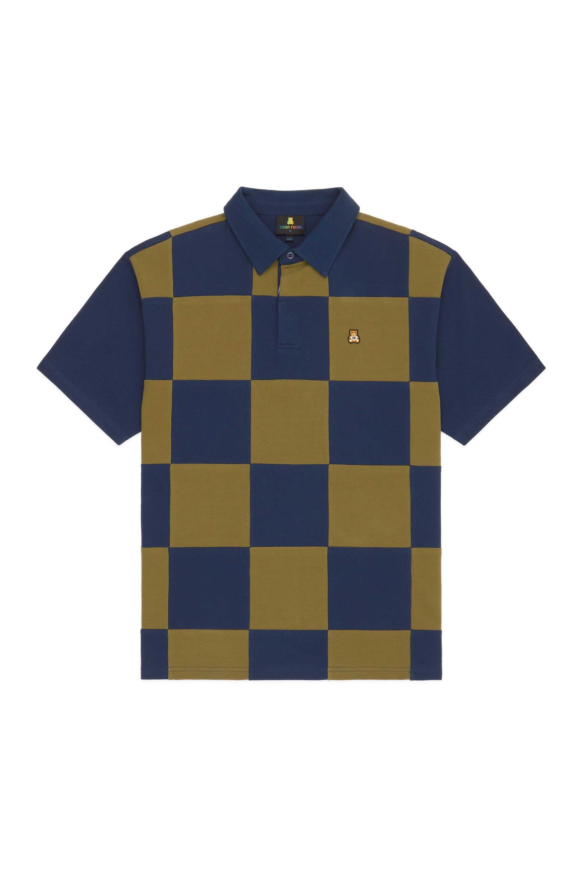 Purple Teddy Fresh Checkerboard Rugby Shirt | 5038PZFDA