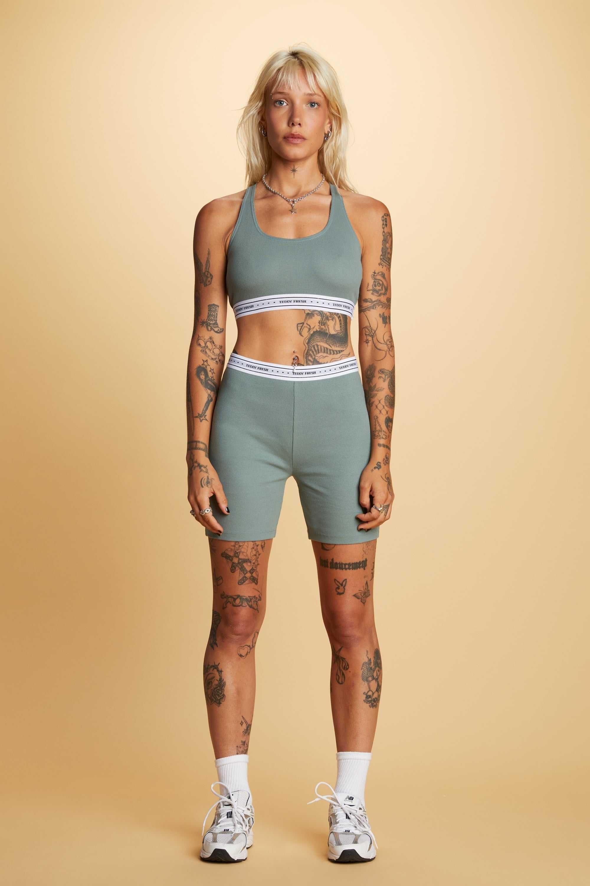 Sage Teddy Fresh Classic Rib Bike Shorts | 2461UYVNR