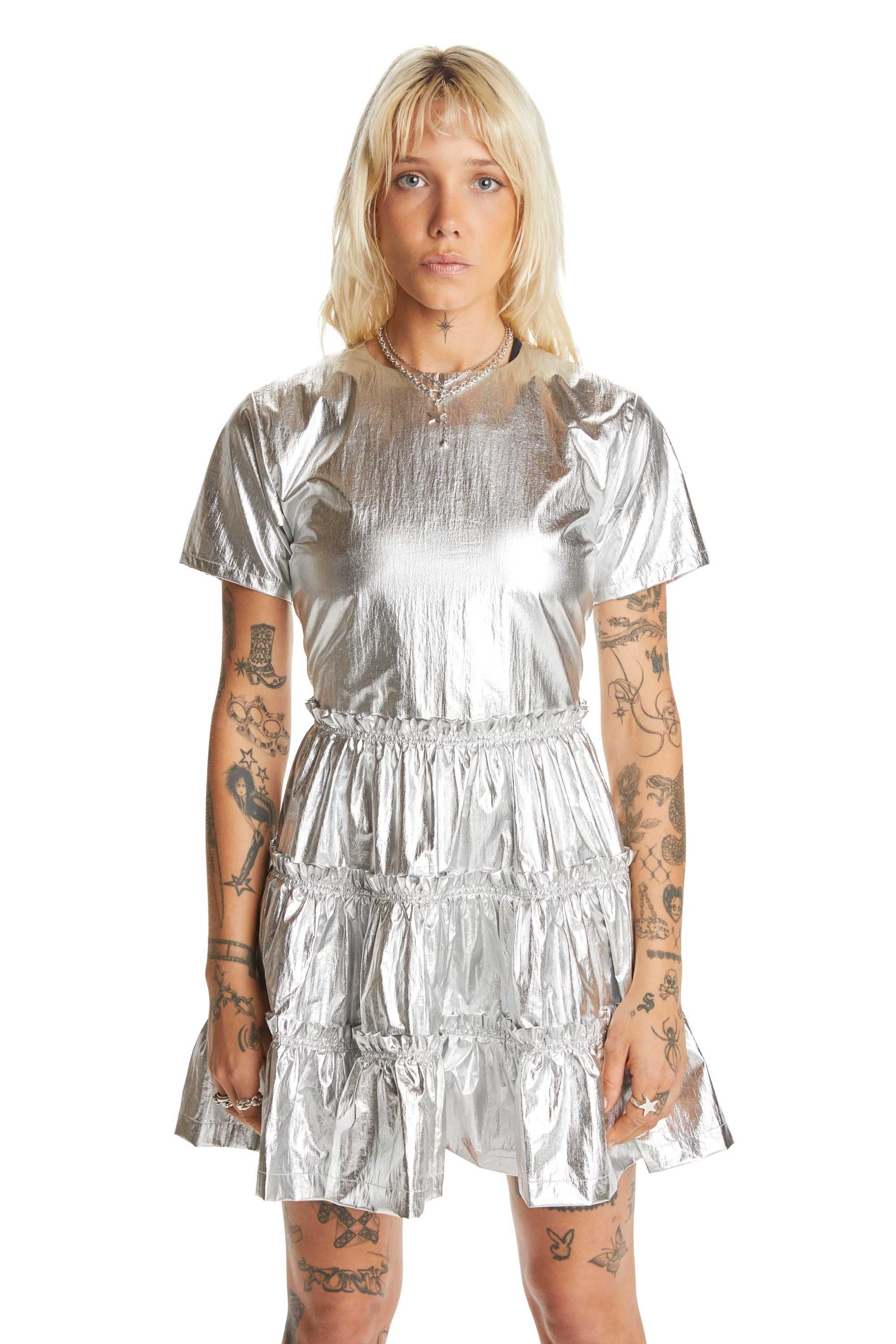 Silver Teddy Fresh Silver Linings Prom Dress | 4173KBRQS