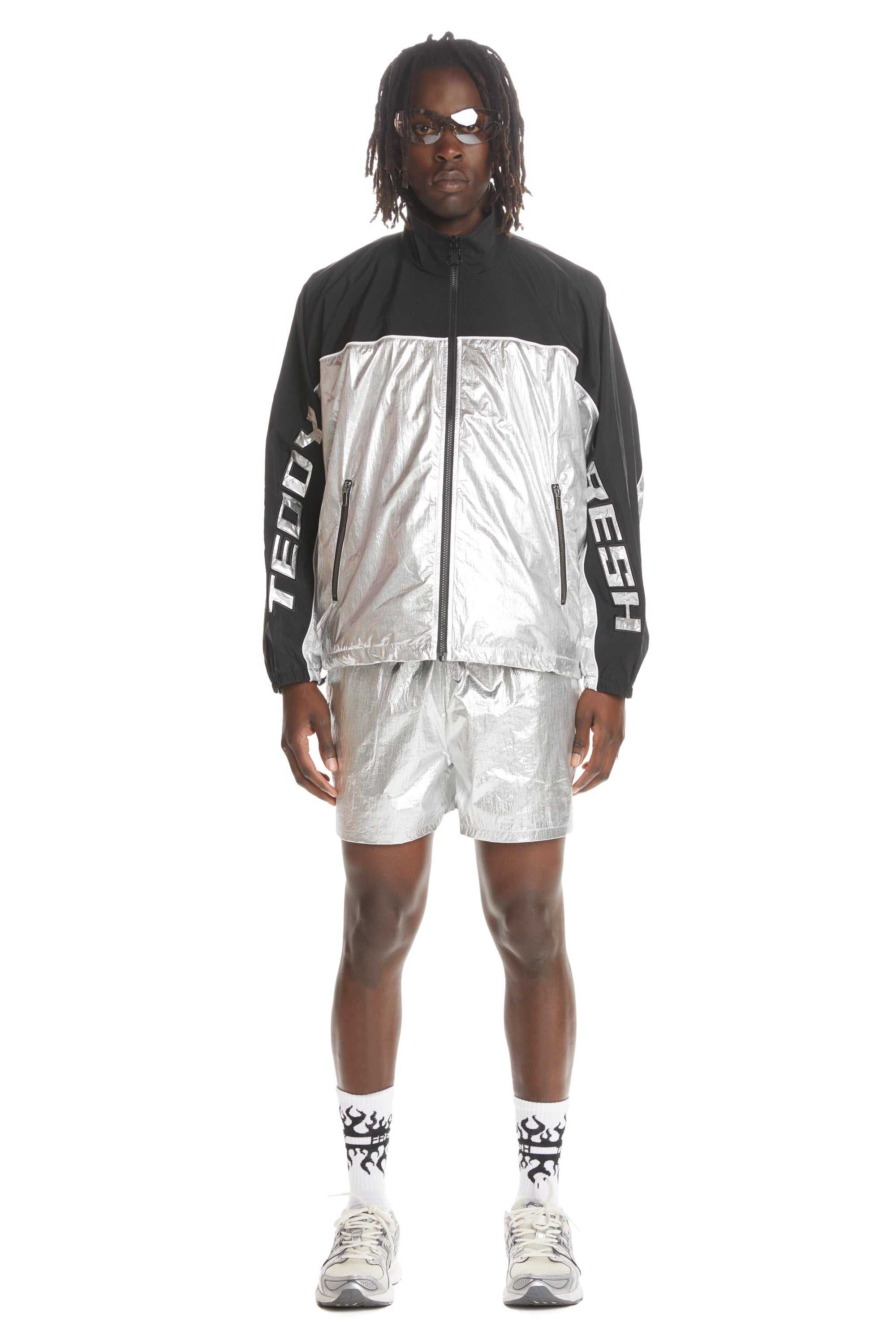 Silver Teddy Fresh Silver Panel Shorts | 9017PLJEY