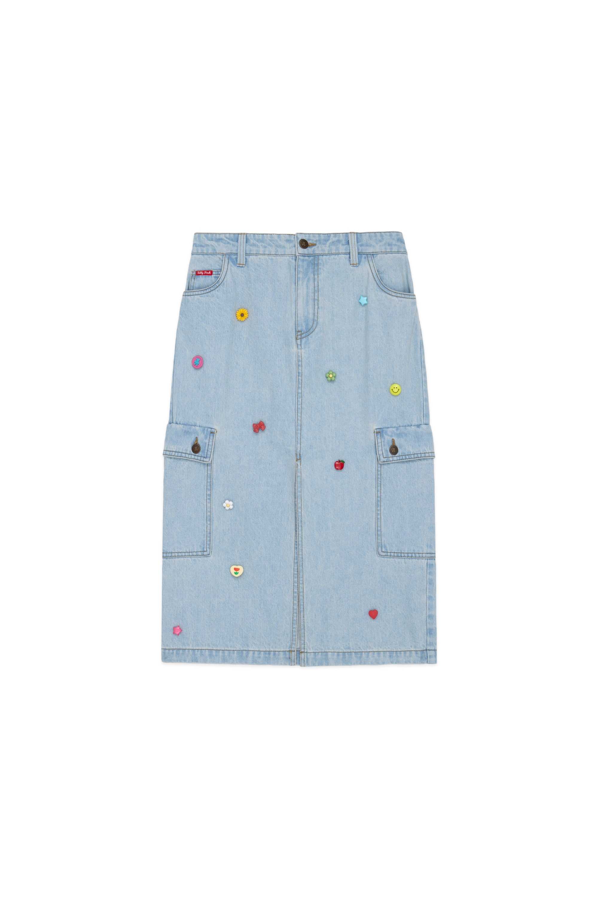 Washed Denim Teddy Fresh Denim Cargo Skirt | 9680SVJEN