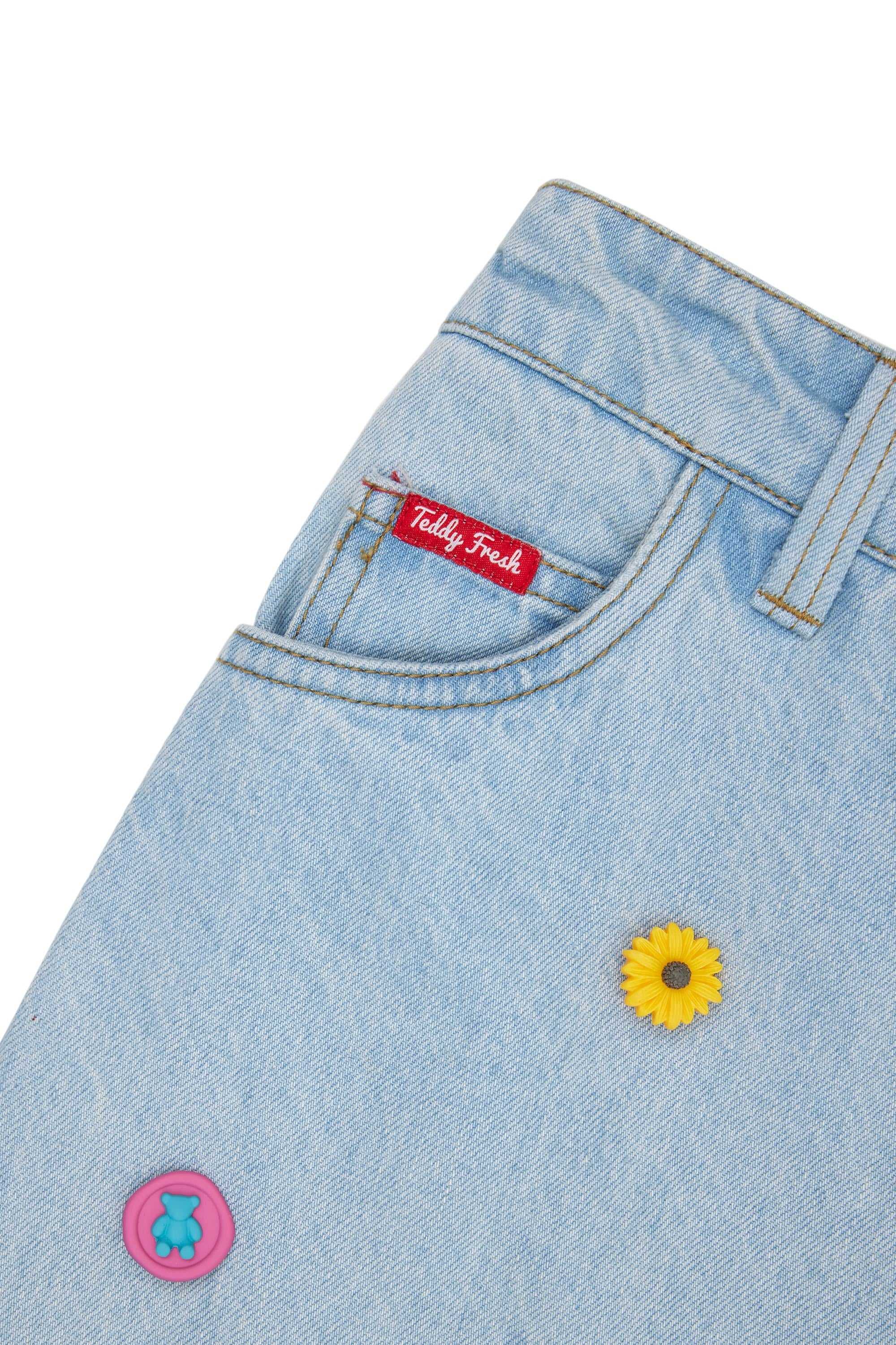 Washed Denim Teddy Fresh Denim Cargo Skirt | 9680SVJEN