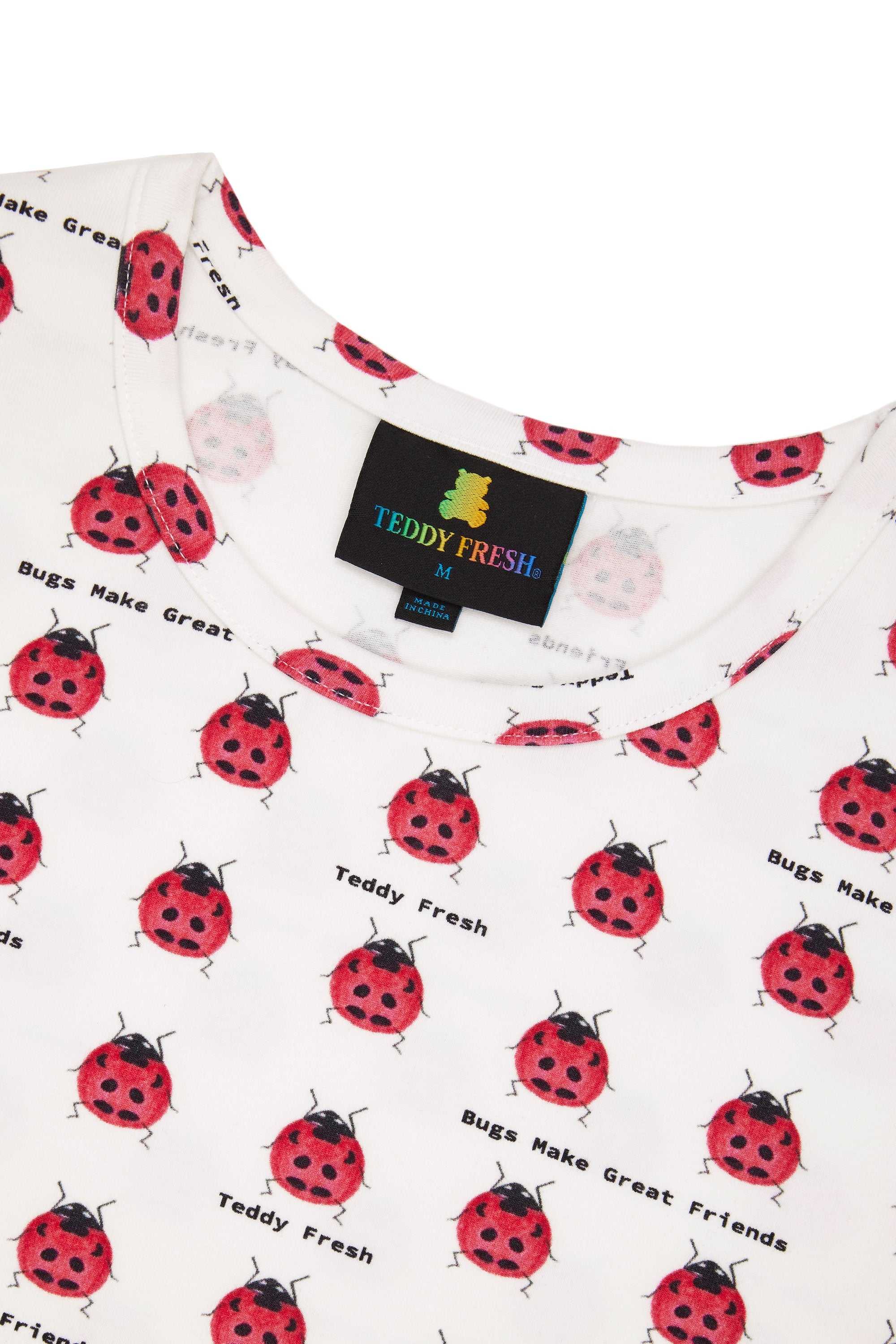 White Multi Teddy Fresh Bugs Make Great Friends Tee | 2706CWDGP