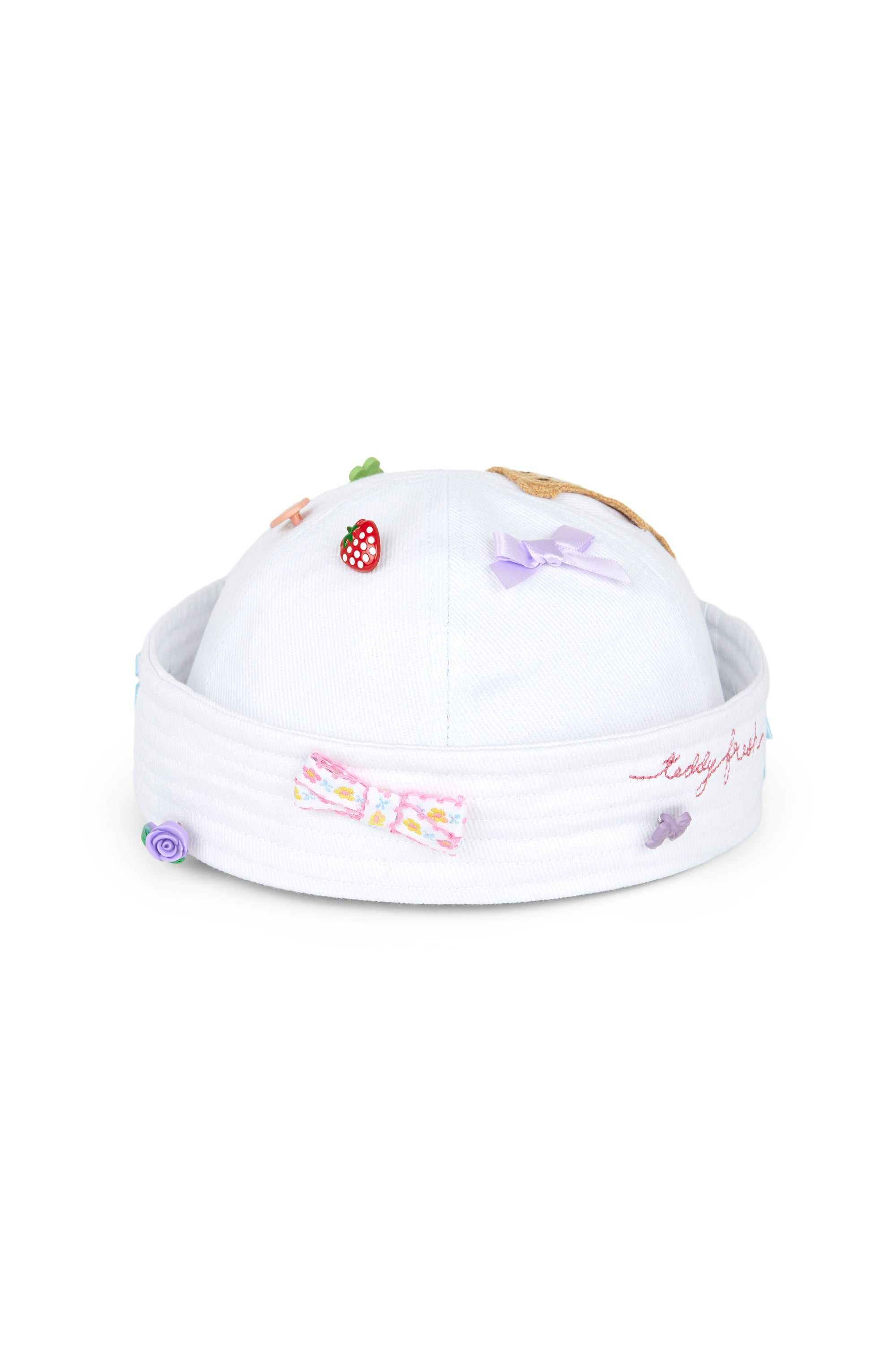 White Teddy Fresh Charms Sailor Hat | 2098AEIZK