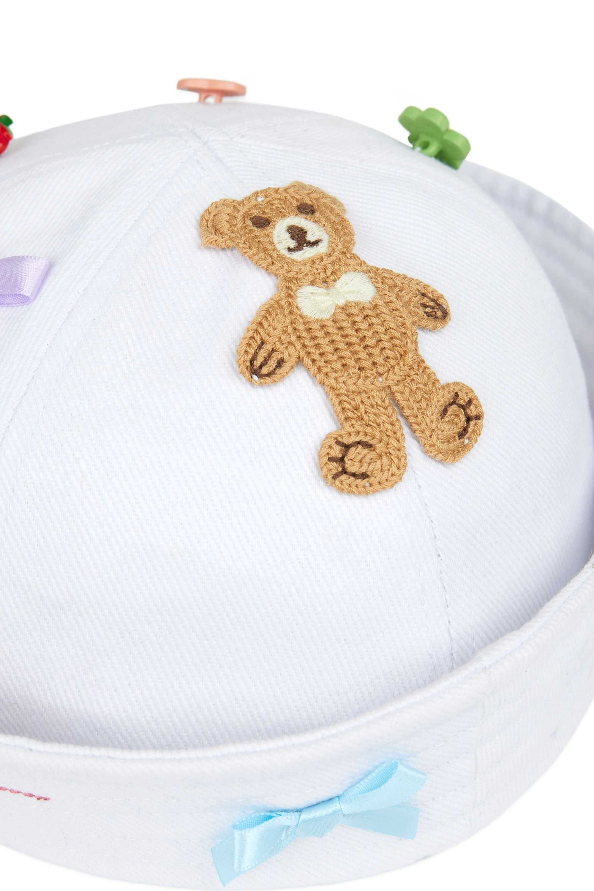 White Teddy Fresh Charms Sailor Hat | 2098AEIZK