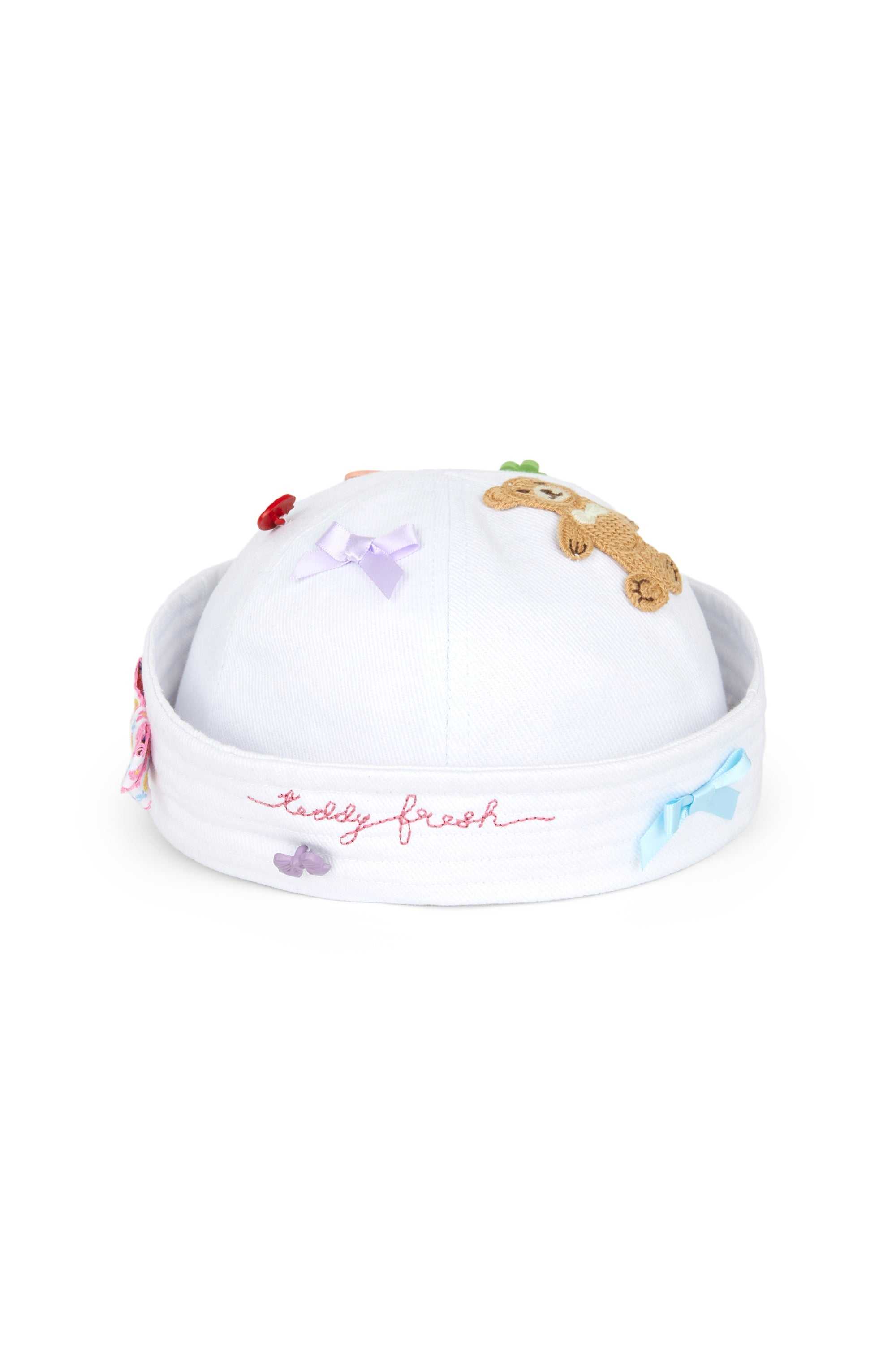 White Teddy Fresh Charms Sailor Hat | 2098AEIZK