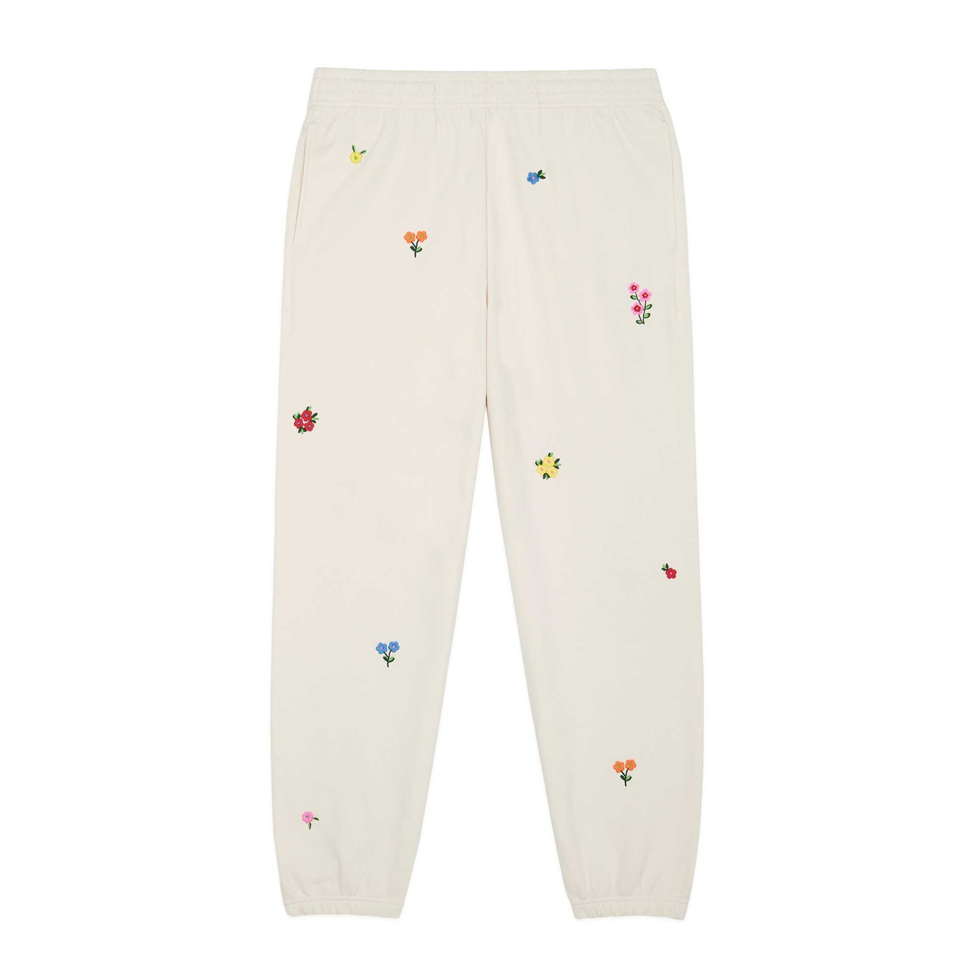 White Teddy Fresh Floral Sweatpants | 0527RSVBF