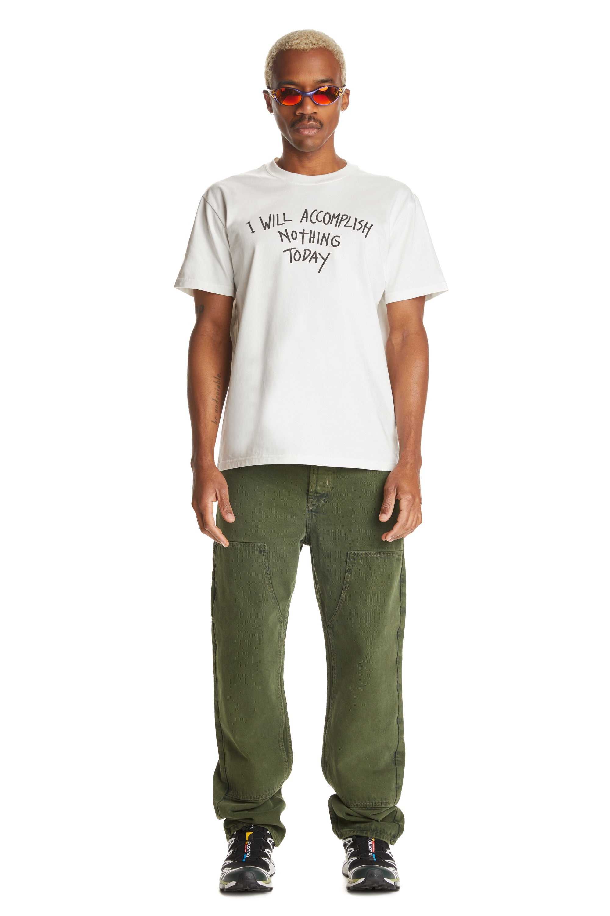 White Teddy Fresh I Will Accomplish Nothing Tee | 6143NFGLR