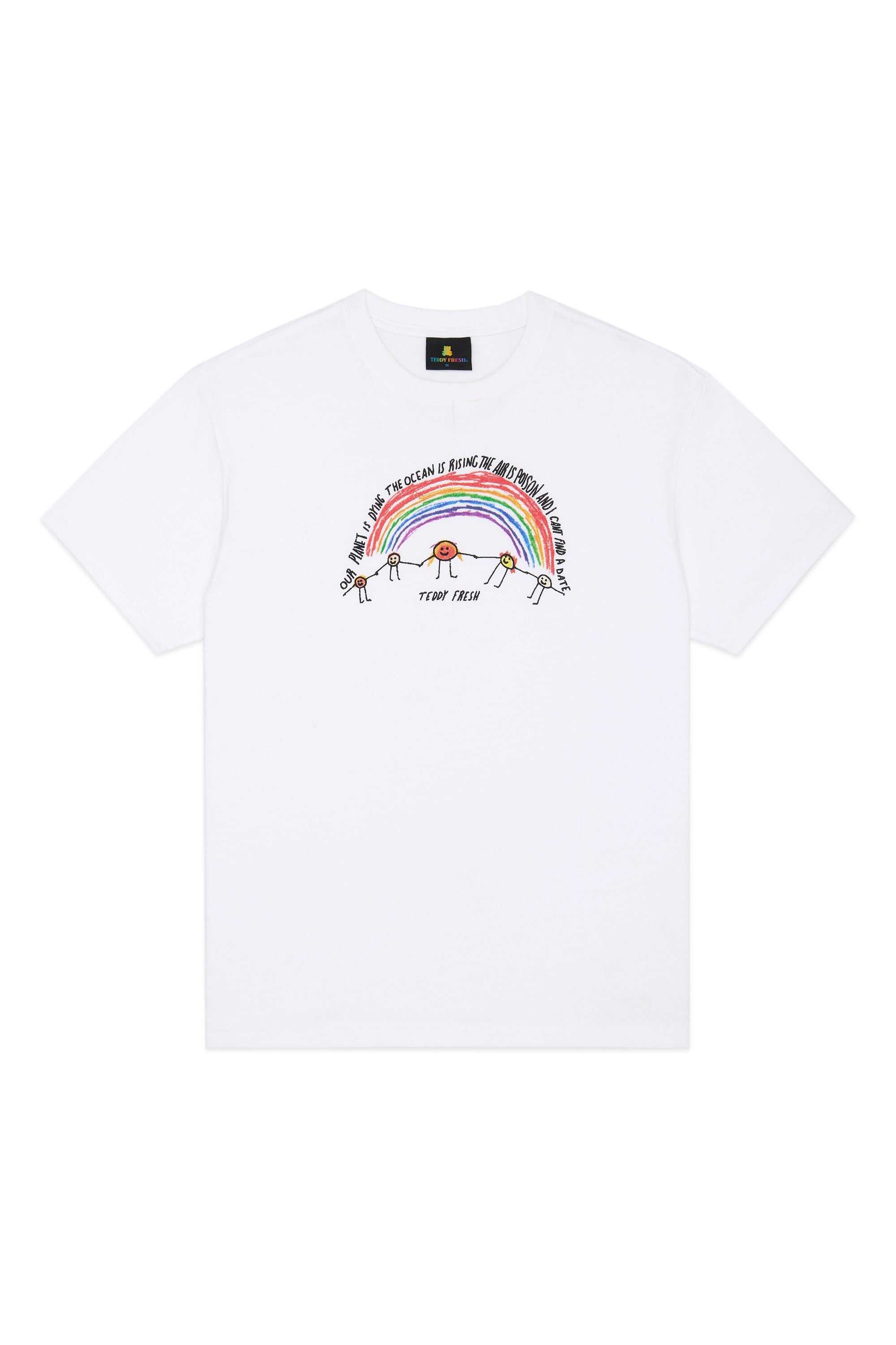 White Teddy Fresh Our Planet Is Dying Tee | 9065XZYUK