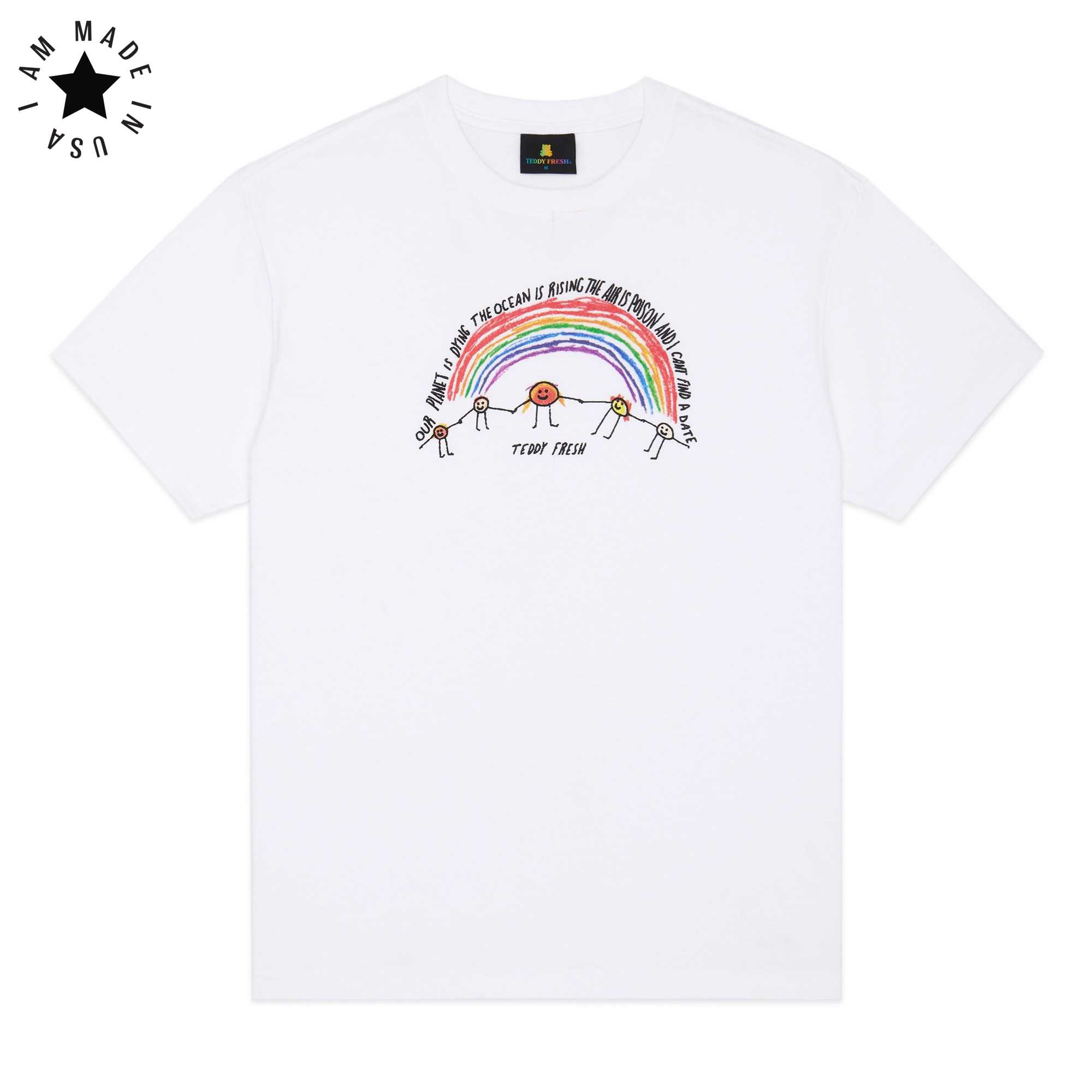 White Teddy Fresh Our Planet Is Dying Tee | 9065XZYUK