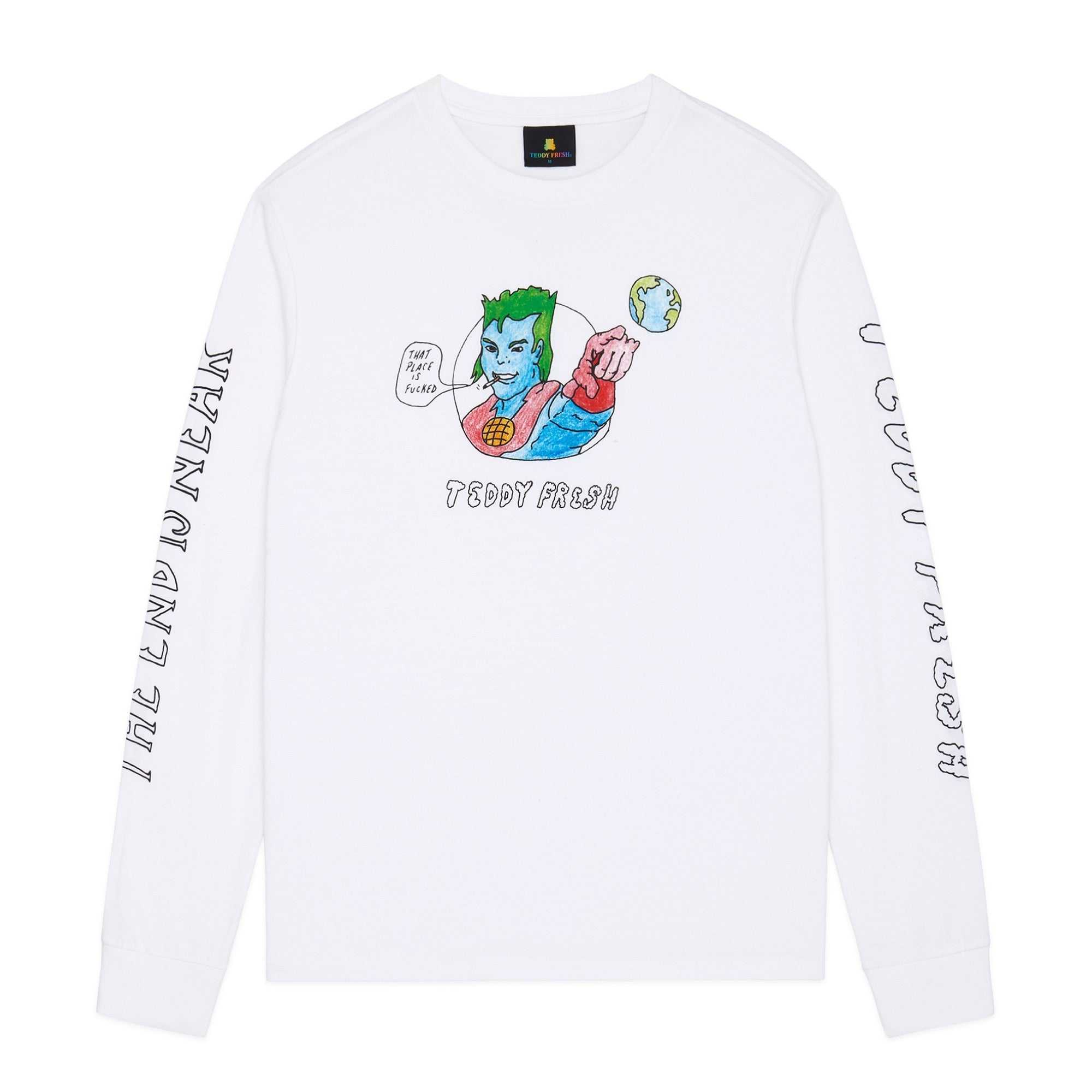 White Teddy Fresh That Place Is F***ed Tee | 9357AXQPY